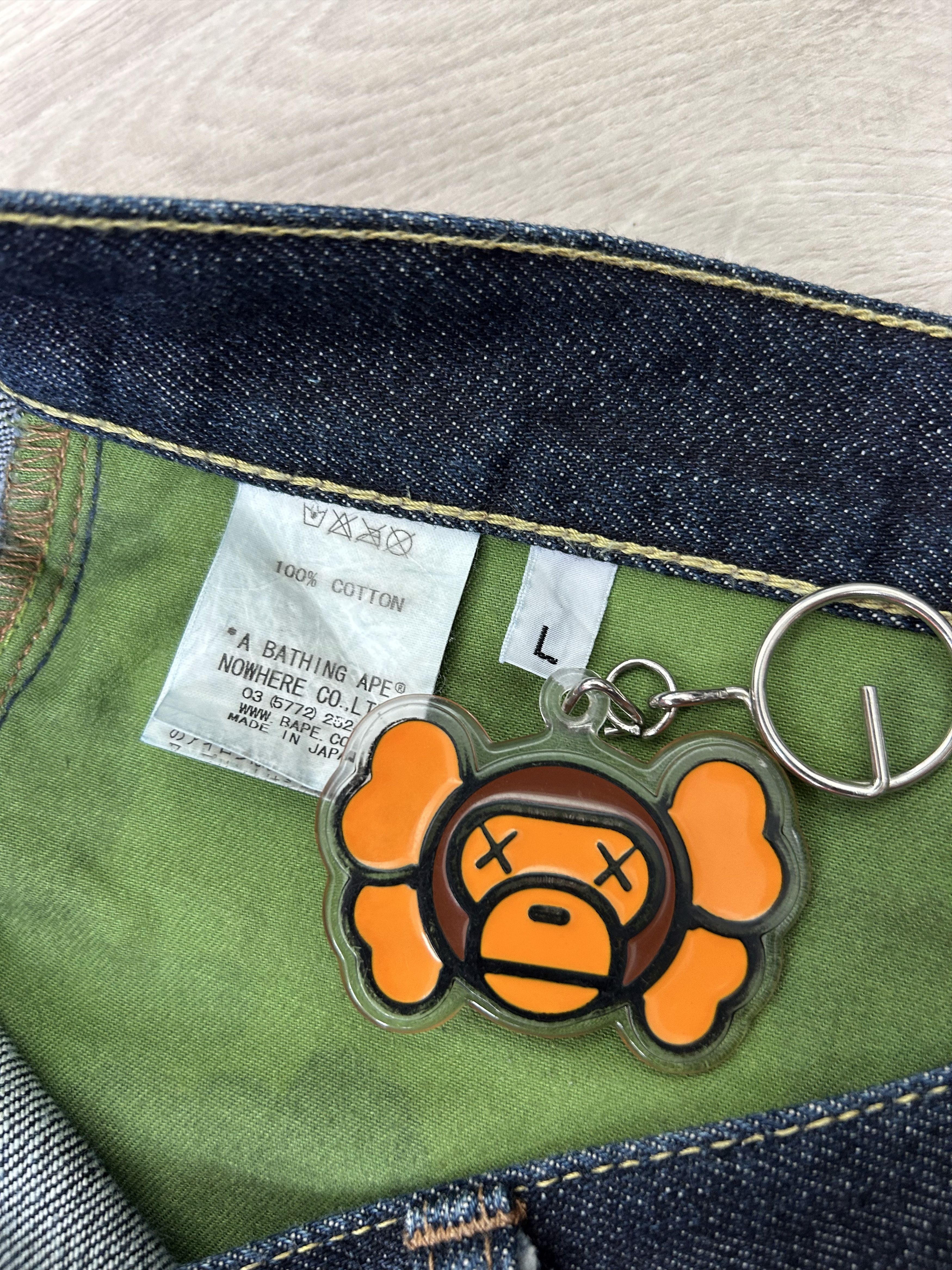 Bape BAPE Fire STA Denim Shorts [Size L] Size US 35 - 8 Thumbnail