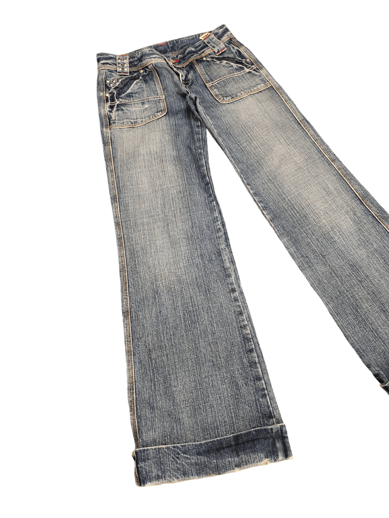 Hysteric Glamour × Undercover Flare Jeans Camel Road Faded Low Rise Wide Leg Boot Cut Goa Size US 29 - 3 Thumbnail