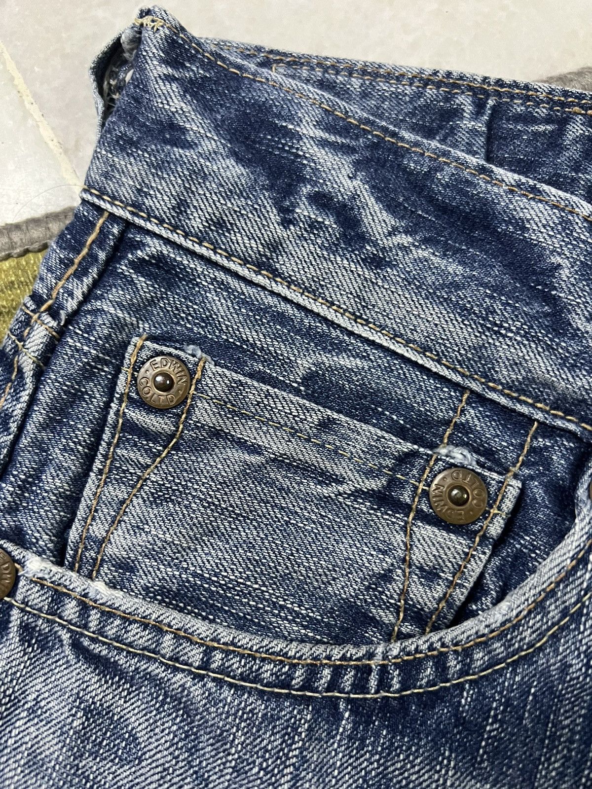 Edwin × If Six Was Nine × Le Grande Bleu (L.G.B.) 💥FLARE💥VINTAGE EDWIN 503 BLUE TRIP JEANS JAPAN Size US 31 - 6 Thumbnail