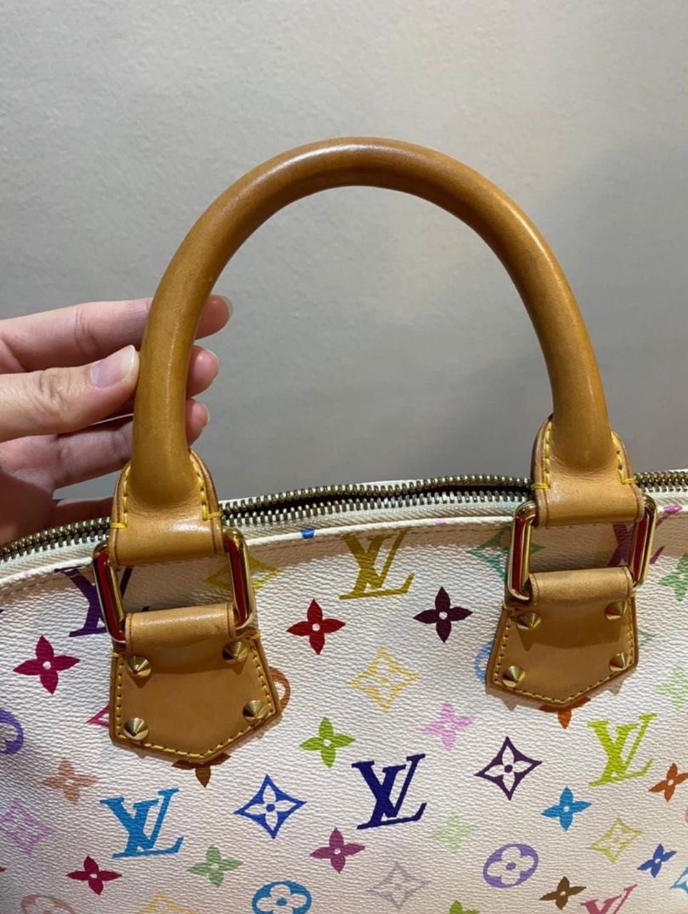 Louis Vuitton LOUIS VUITTON ALMA BAG MONOGRAM CANVAS WHITE/MULTICOLOU Size ONE SIZE - 4 Thumbnail