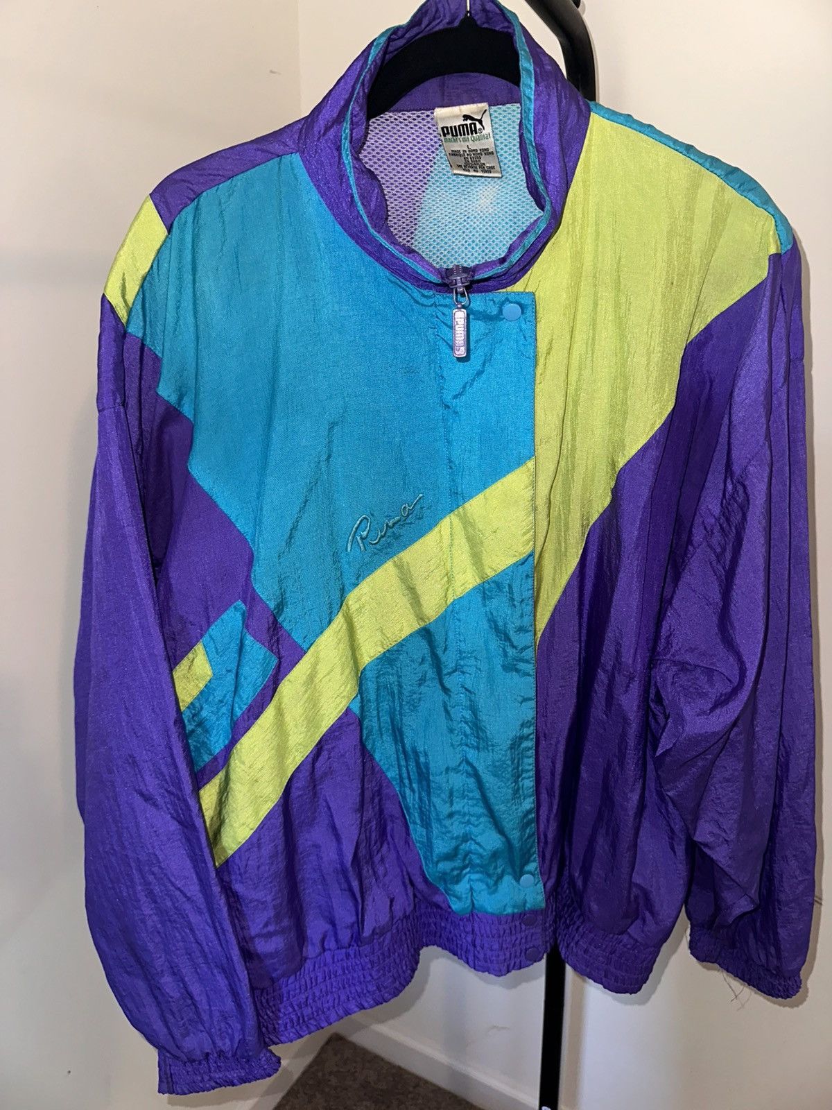 Puma 90s Puma Windbreaker Set | Vintage Sweatsuit Size M / US 6-8 / IT 42-44 - 12 Thumbnail