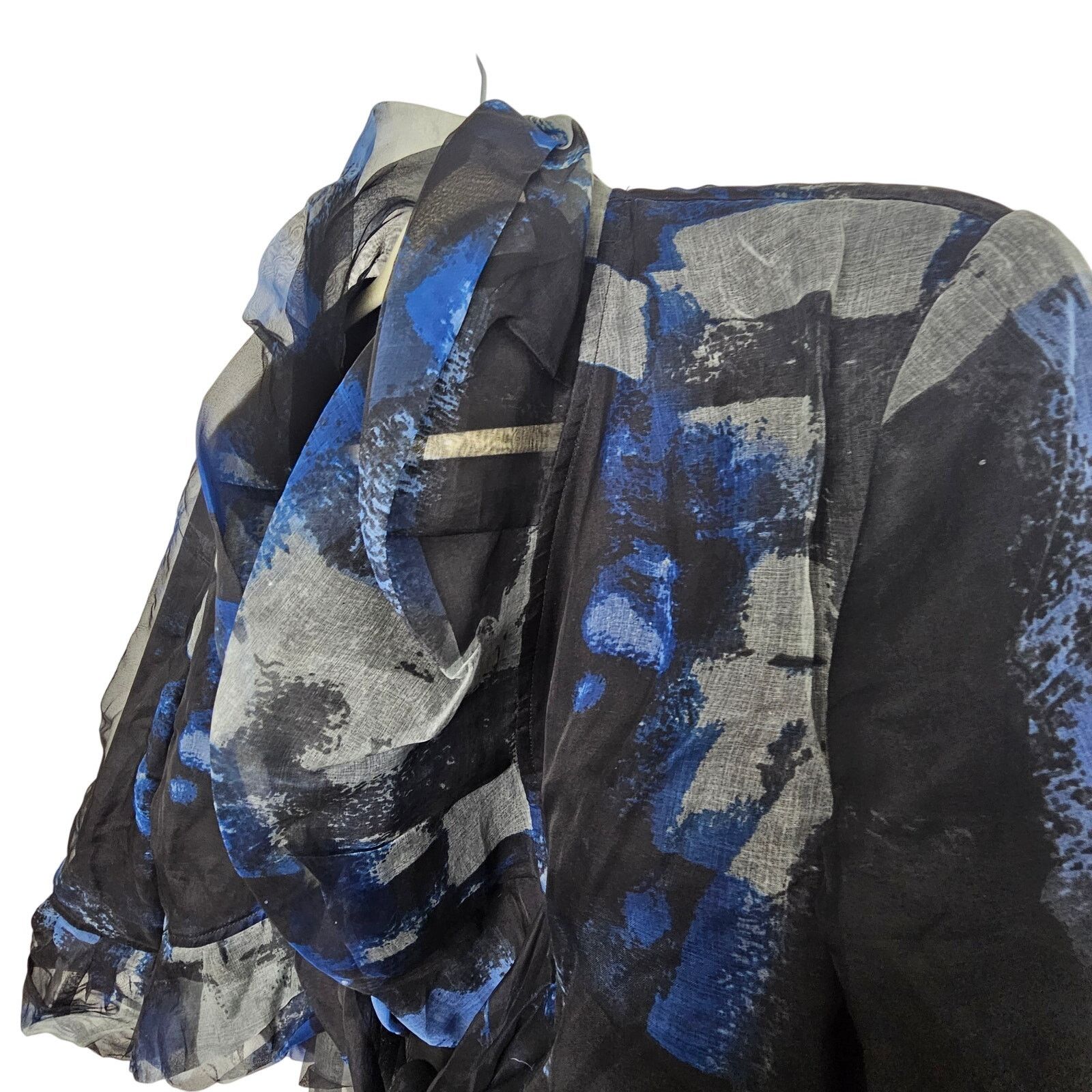 Samuel Ross Samuel Dong Women Silk Organza Bolero Topper Jacket M Formal Size M / US 6-8 / IT 42-44 - 6 Thumbnail