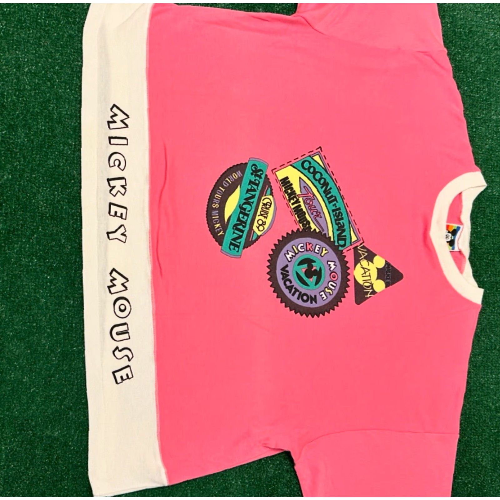 Disney VINTAGE Disney Mickey Mouse Cruise 80s 90s VTG Shirt Size L Pink Crop Fit Men T-Shirt Short Sleeve Cartoon USA Womens Mens Size US L / EU 52-54 / 3 - 3 Thumbnail