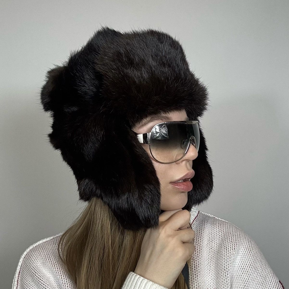 Japanese Brand Vintage 90s Fur Trapper Ushanka Hat Japanese Retro Style Size ONE SIZE - 3 Thumbnail