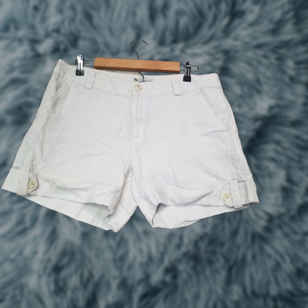 Banana Republic Banana Republic Women Shorts Size 12 Beige Linen Heritage Chino Regular Flat Front 3 in Inseam Size 34" / US 12 / IT 48 - 1 Thumbnail