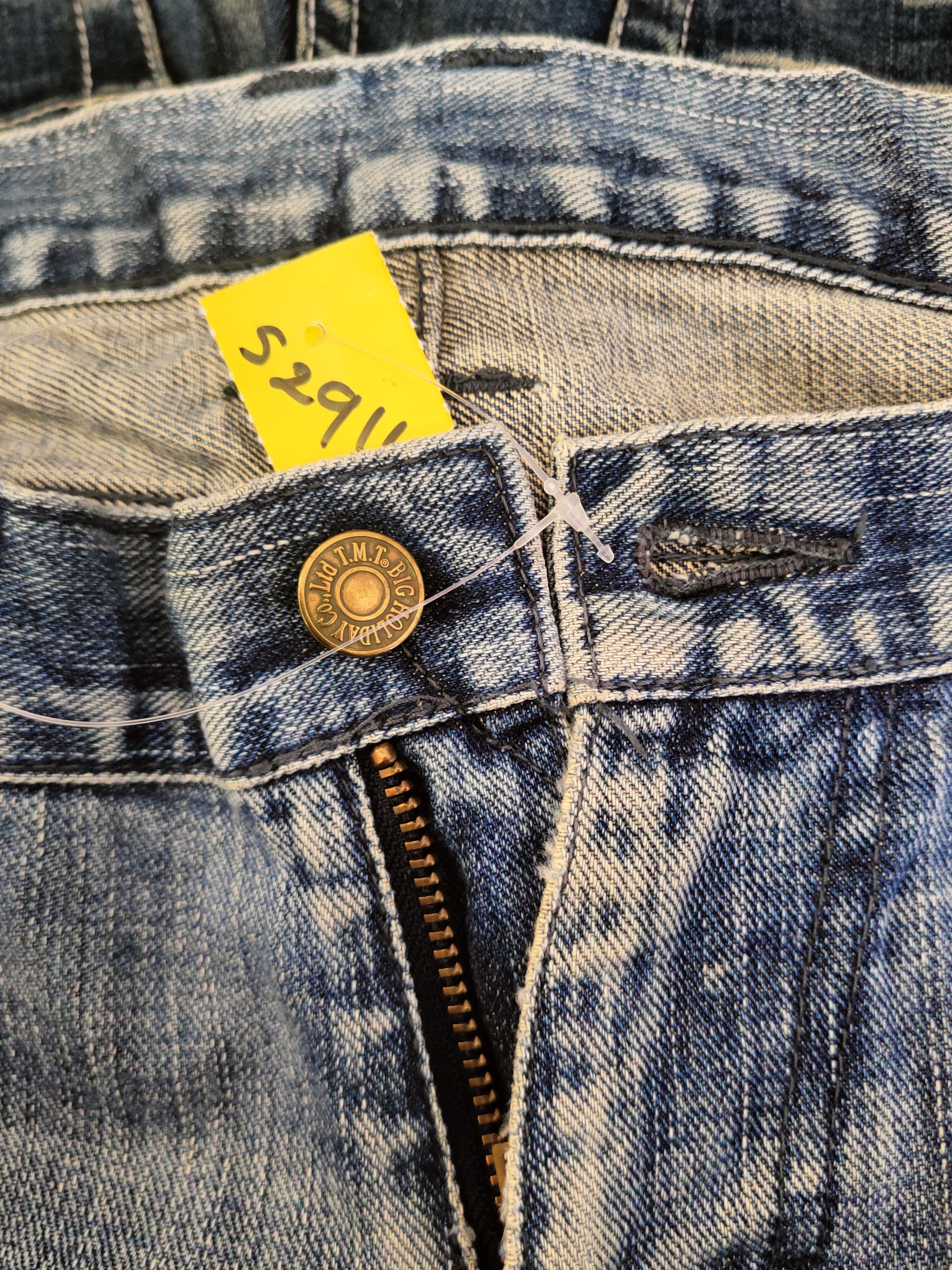 TMT d TMT Blue Distressed Ripped denim Jeans #S2911 Size 33" - 16 Thumbnail