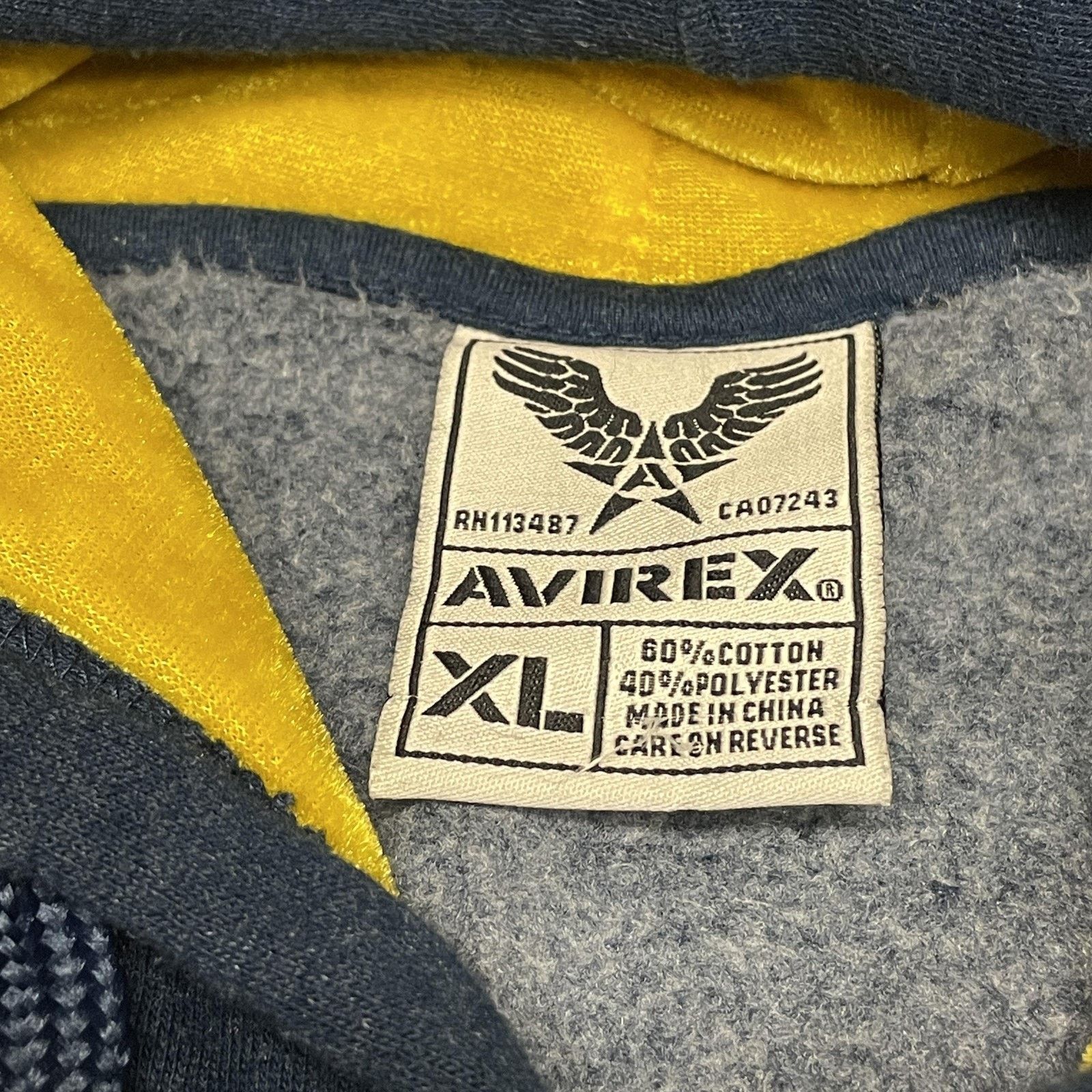 Avirex Avirex Hoodie Mens XL Blue Full Zip Graphic Eagle Rhinestone Size US XL / EU 56 / 4 - 8 Thumbnail