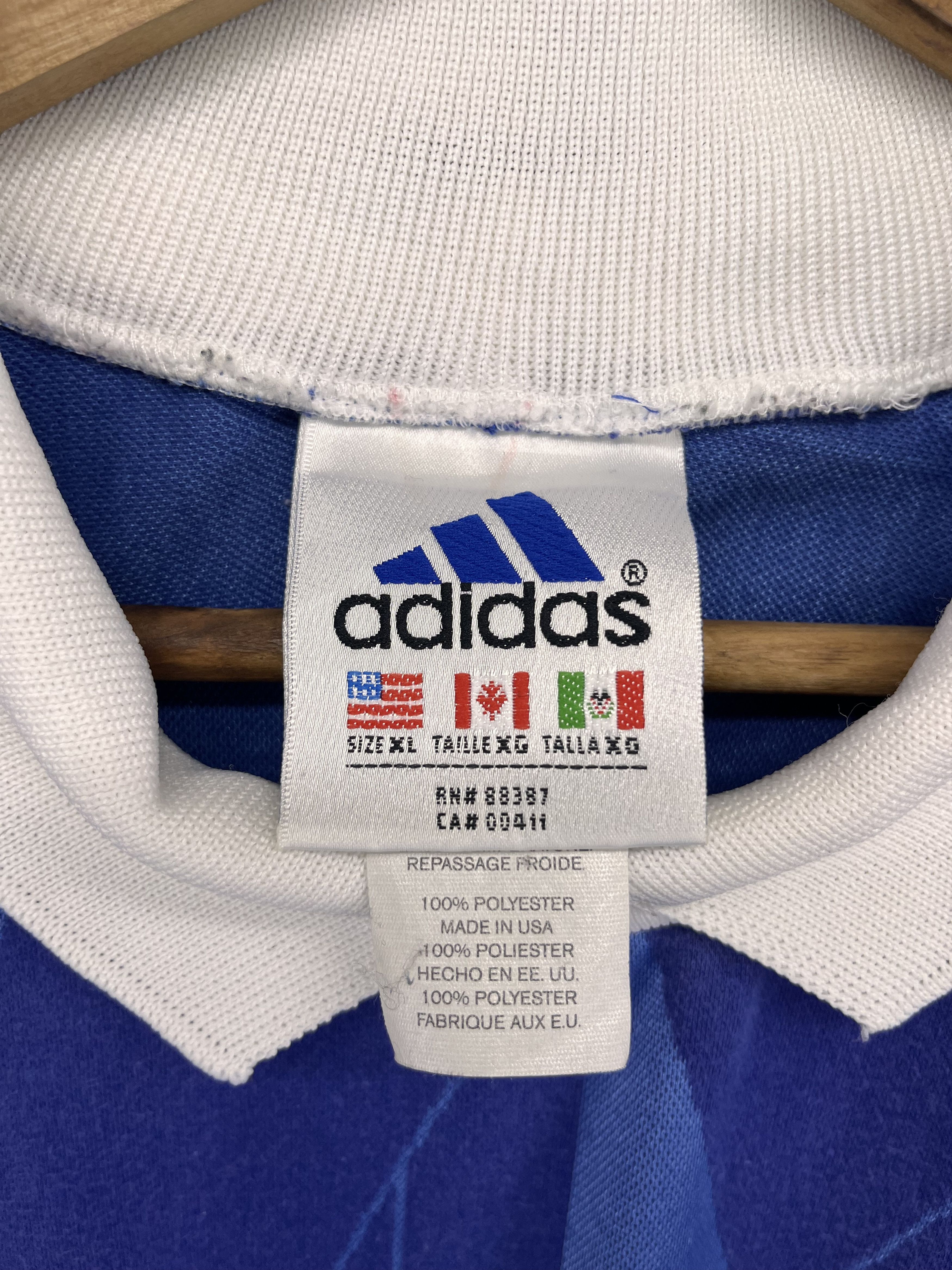 Adidas Vintage Adidas France Nationally Style Long Sleeve Jersey Size US XL / EU 56 / 4 - 6 Thumbnail