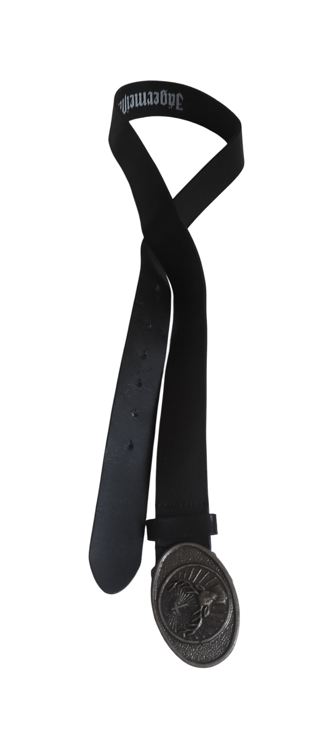 Jagermeister Classic Jagermeister Logo Belt in Black Leather - 95cm Size ONE SIZE - 2 Thumbnail