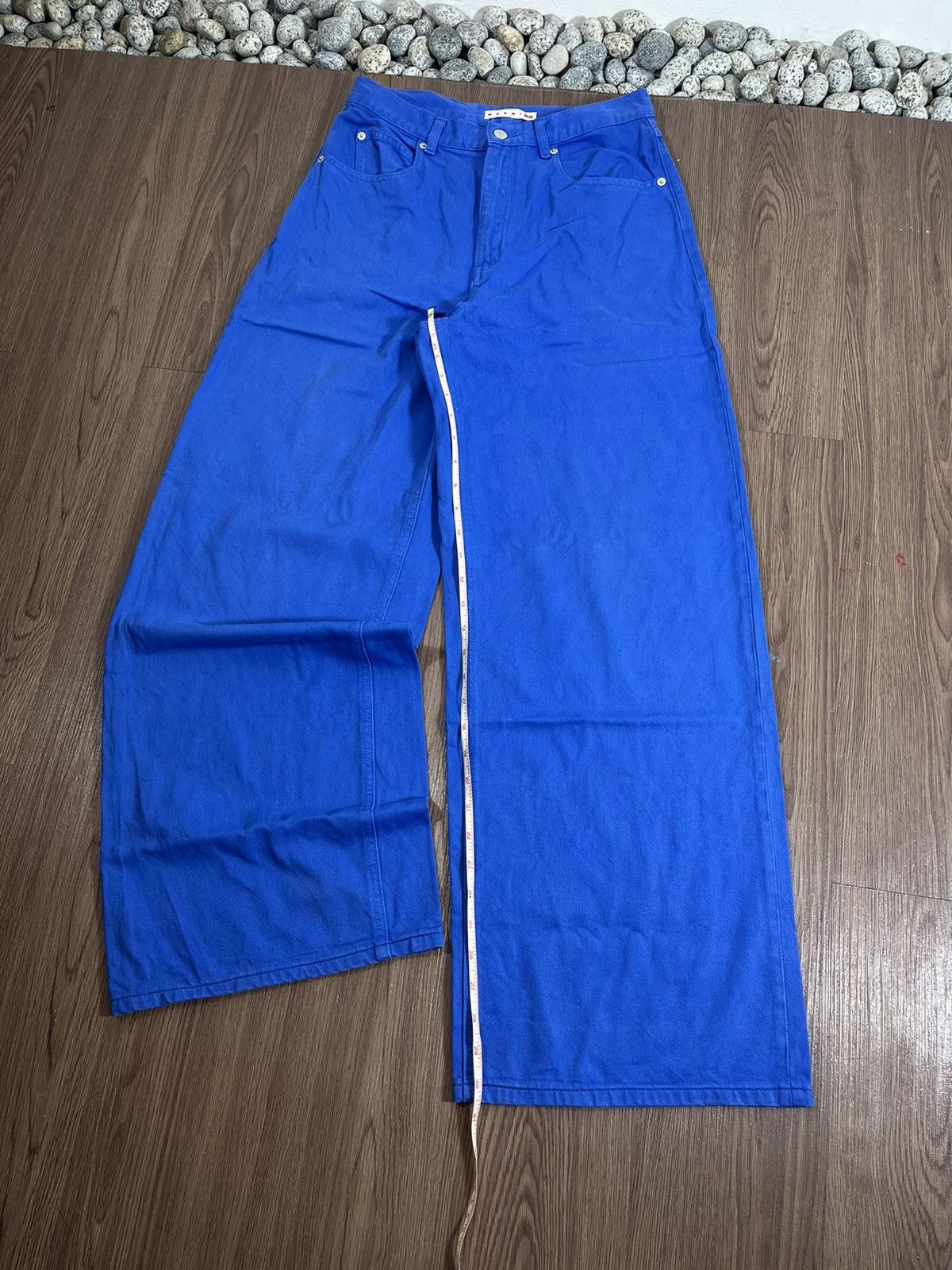 Marni × Uniqlo Uniqlo x Marni Highwaist Electric Blue Baggy Jeans Size US 29 - 17 Thumbnail