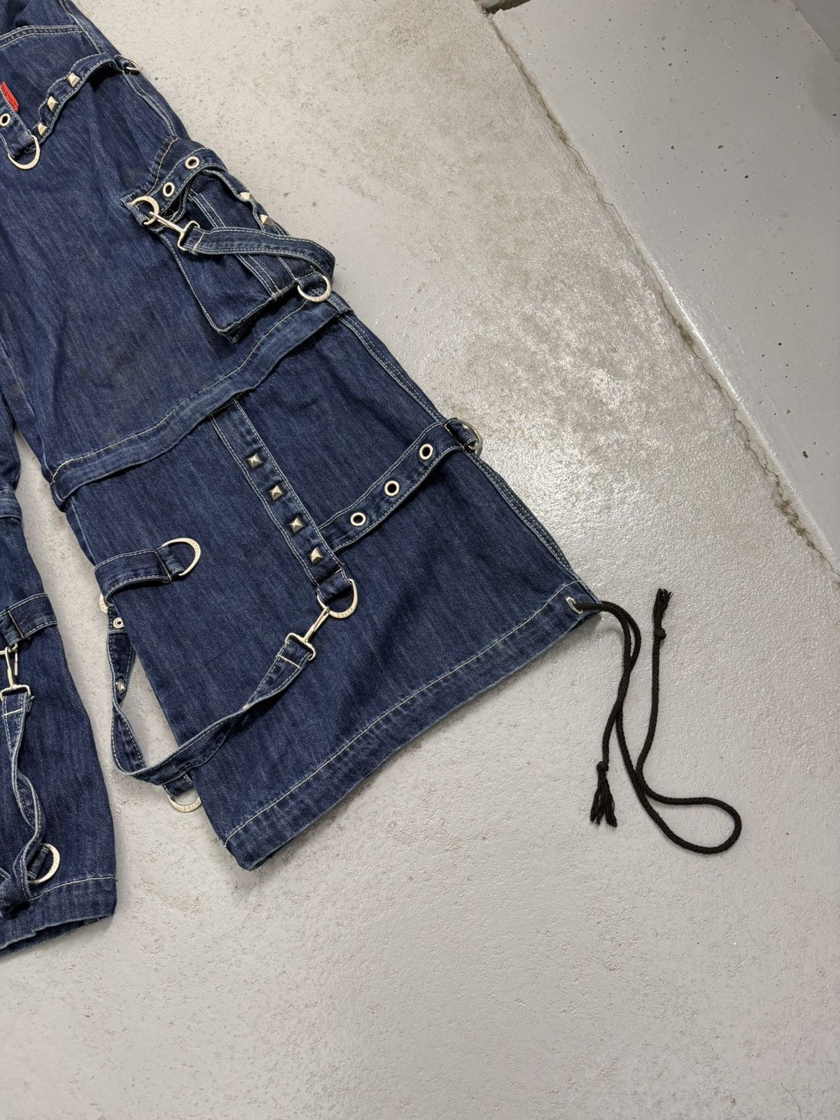 Tripp NYC Tripp Nyc Multi-laces Rivets Wide Transformed Pants Size US 32 / EU 48 - 3 Thumbnail
