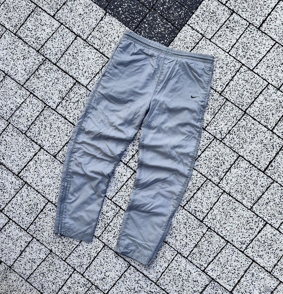 Nike × Vintage Nike Vintage Track Pants Nylon Y2K Drill Streetwear Swoosh Size US 36 / EU 52 - 1 Thumbnail