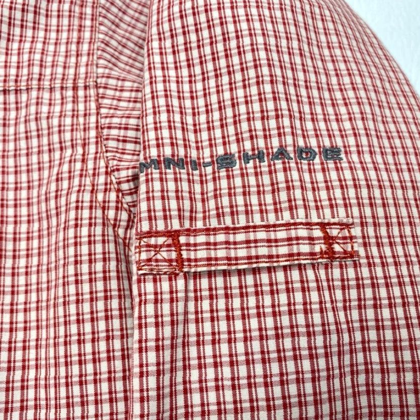 Vintage Columbia Omni Shade Shirt Men's Large Red Check Long Sleeve Button-Up Vented Size US L / EU 52-54 / 3 - 7 Thumbnail