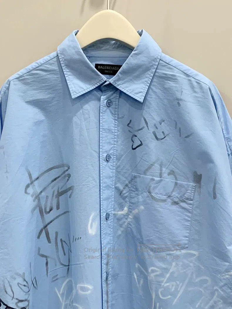Balenciaga Balenciaga Graffiti shirt Size US M / EU 48-50 / 2 - 3 Thumbnail