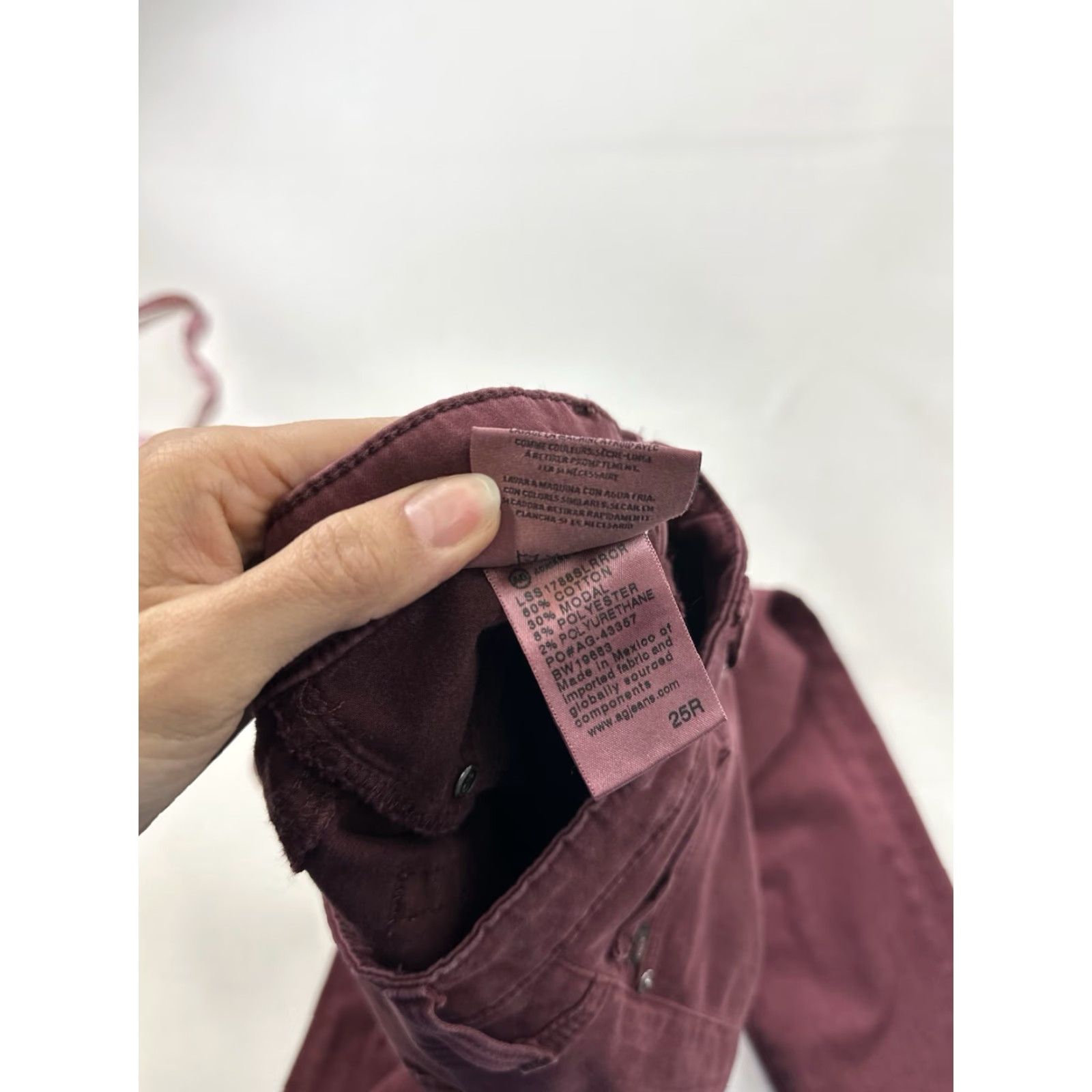 Anthropologie VINTAGE AG Adriano Goldschmied Jeans Womens 25 Red The Abby Ankle Anthropologie Skinny Mens? Size 42" / US 20 - 6 Thumbnail