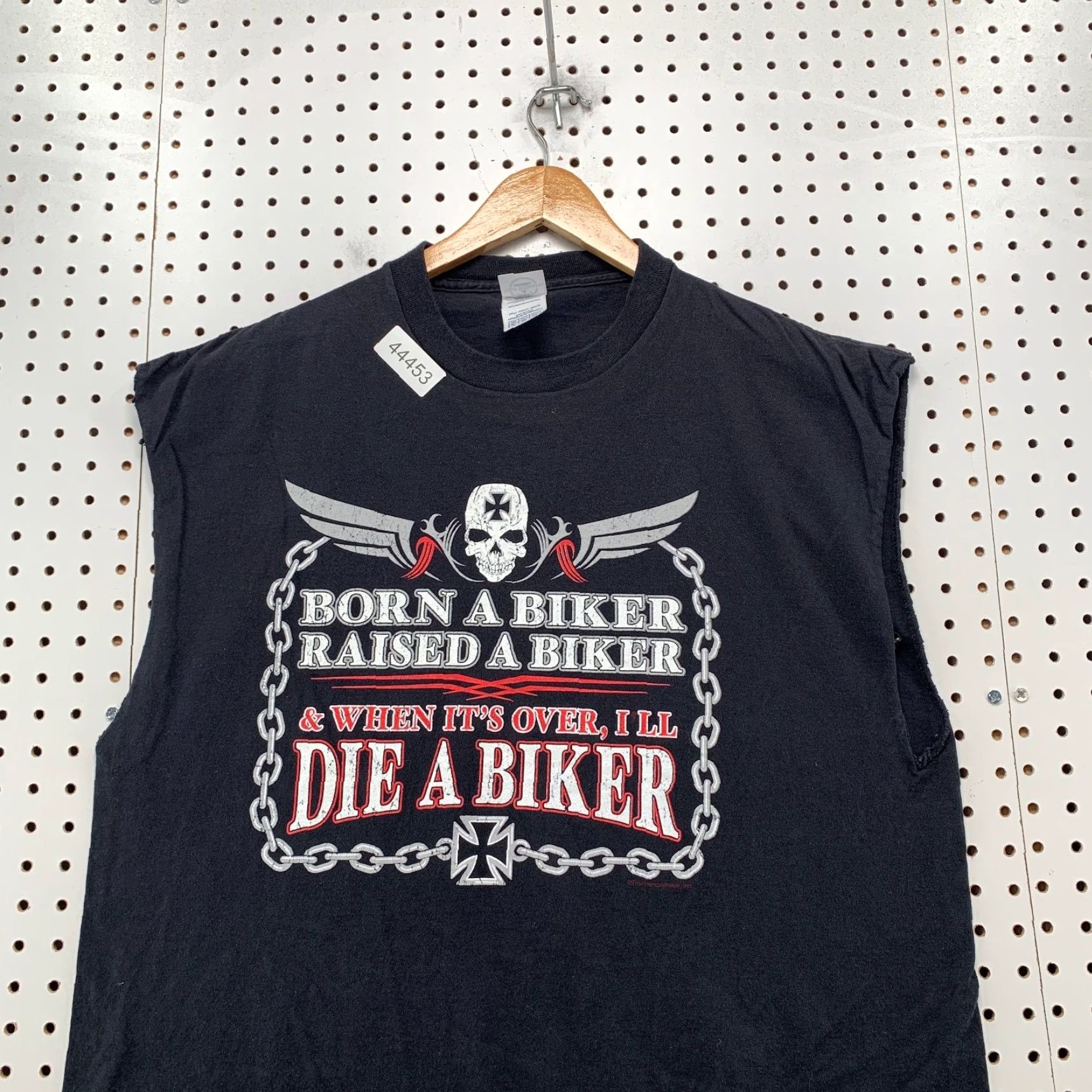 Delta VINTAGE Delta Biker T-Shirt Mens XL Black Sleeveless Motorcycle Tee 1980s Theme Mens XL Black Graphic Print Pattern Summer Spring Size US XL / EU 56 / 4 - 3 Thumbnail