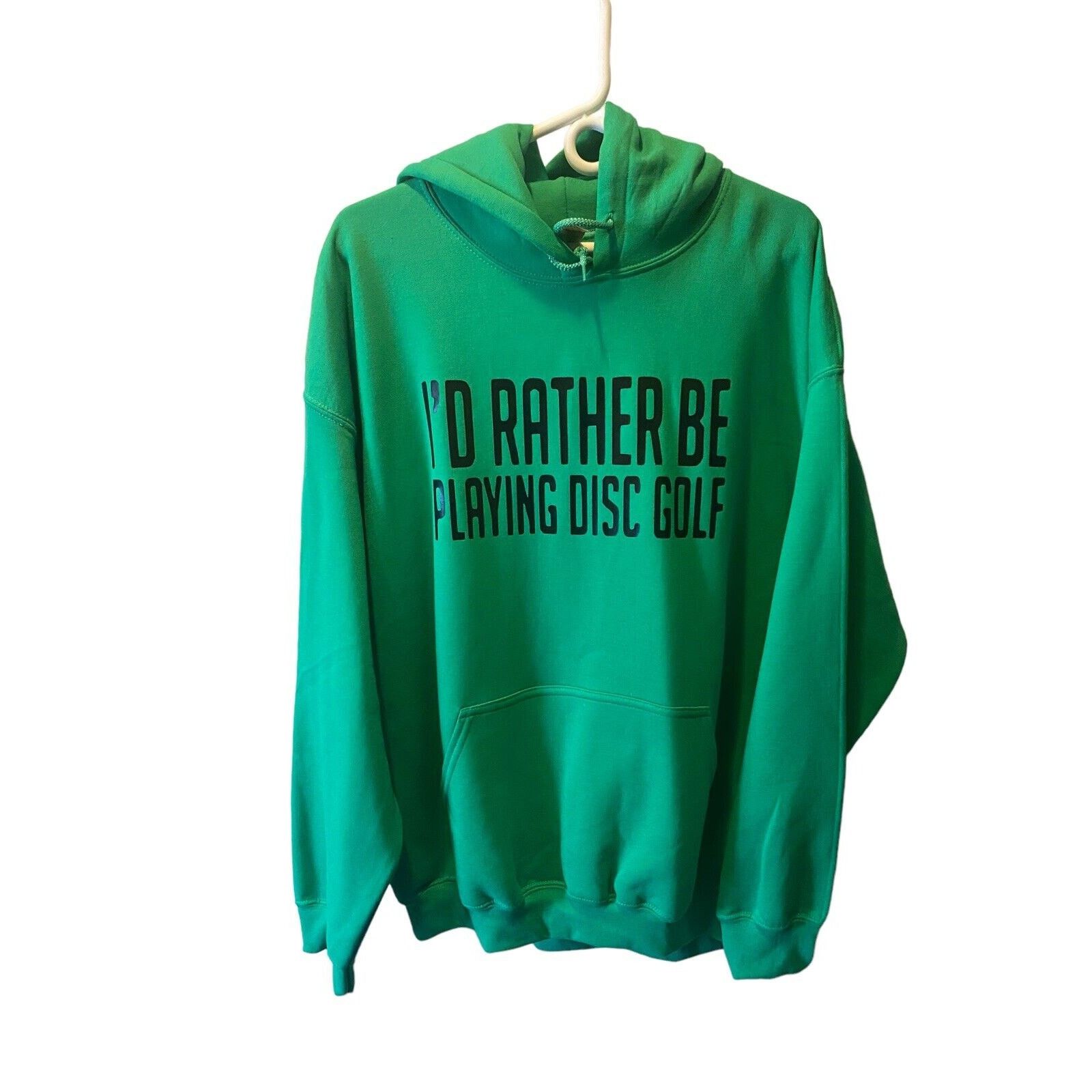 Gildan Id Rather Be PLAYING DISC GOLF Basket Vinyl Logo XL Hoodie Size US XL / EU 56 / 4 - 1 Thumbnail