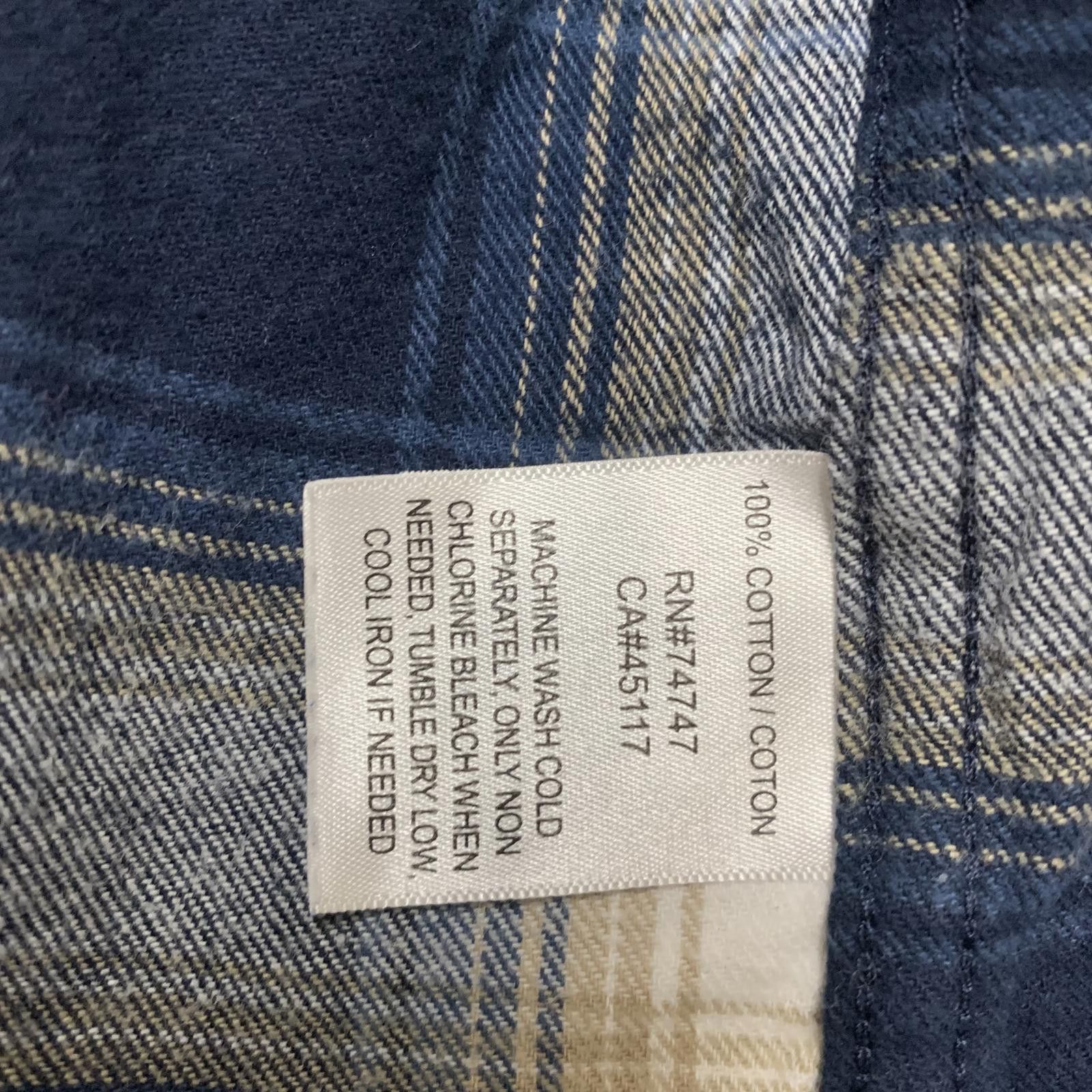 Redhead Red Head Men's Large Blue Plaid Flannel Shirt Cotton Size US L / EU 52-54 / 3 - 8 Thumbnail