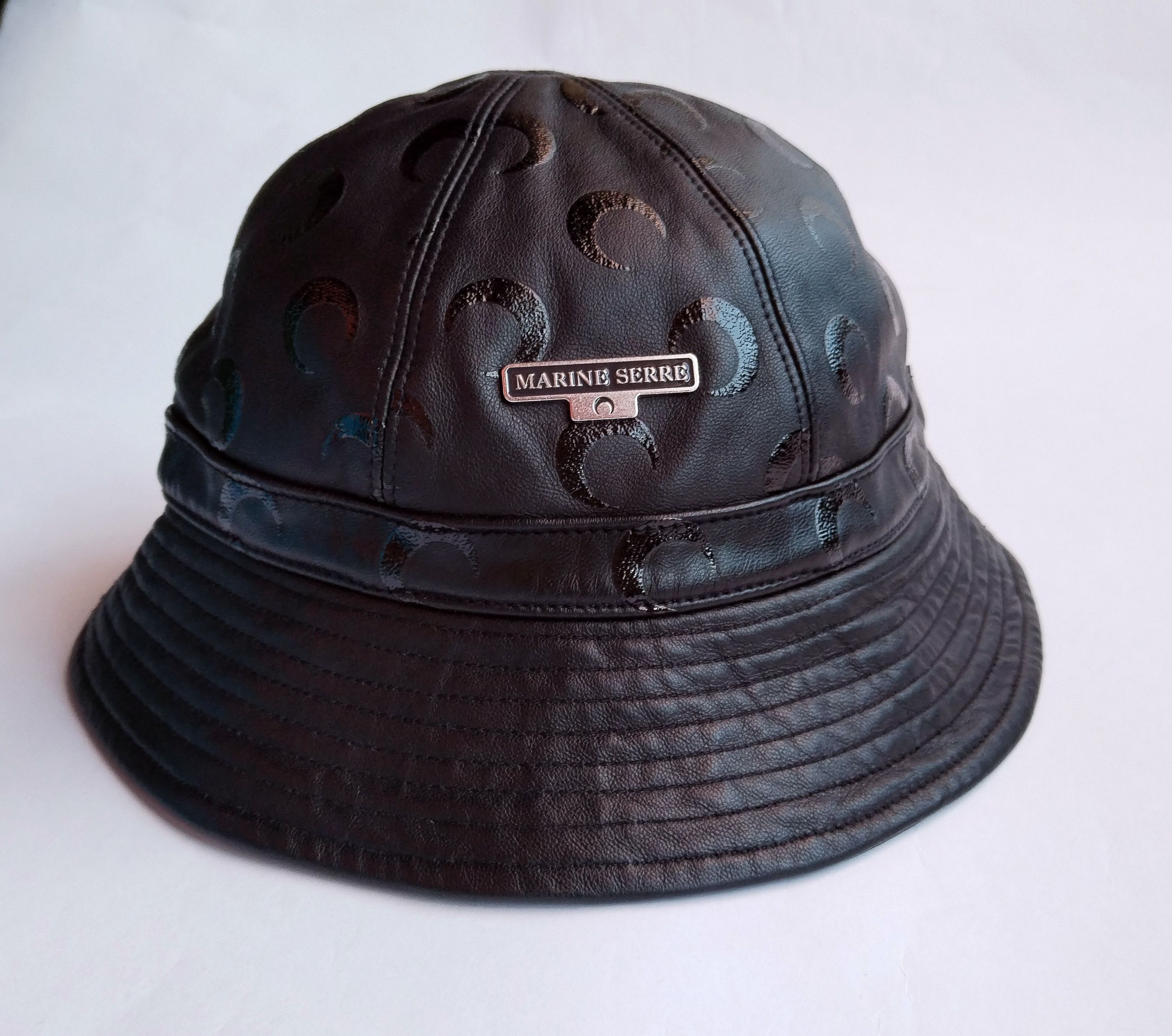 Marine Serre Leather bucket hat Size ONE SIZE - 1 Thumbnail