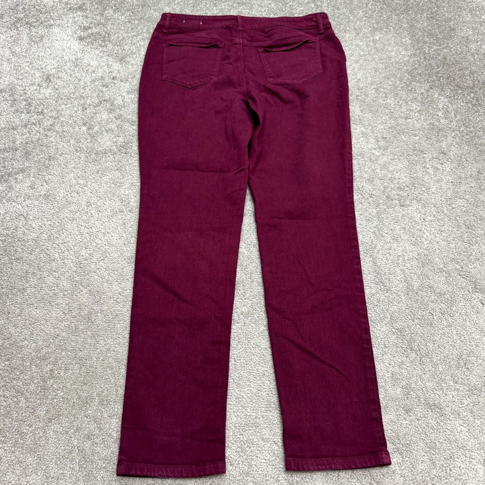 Vintage Chico's The Platinum Jegging Skinny Denim Jeans Women 1 Maroon High Rise Stretch Size 25" / US 0 / IT 36 - 2 Thumbnail