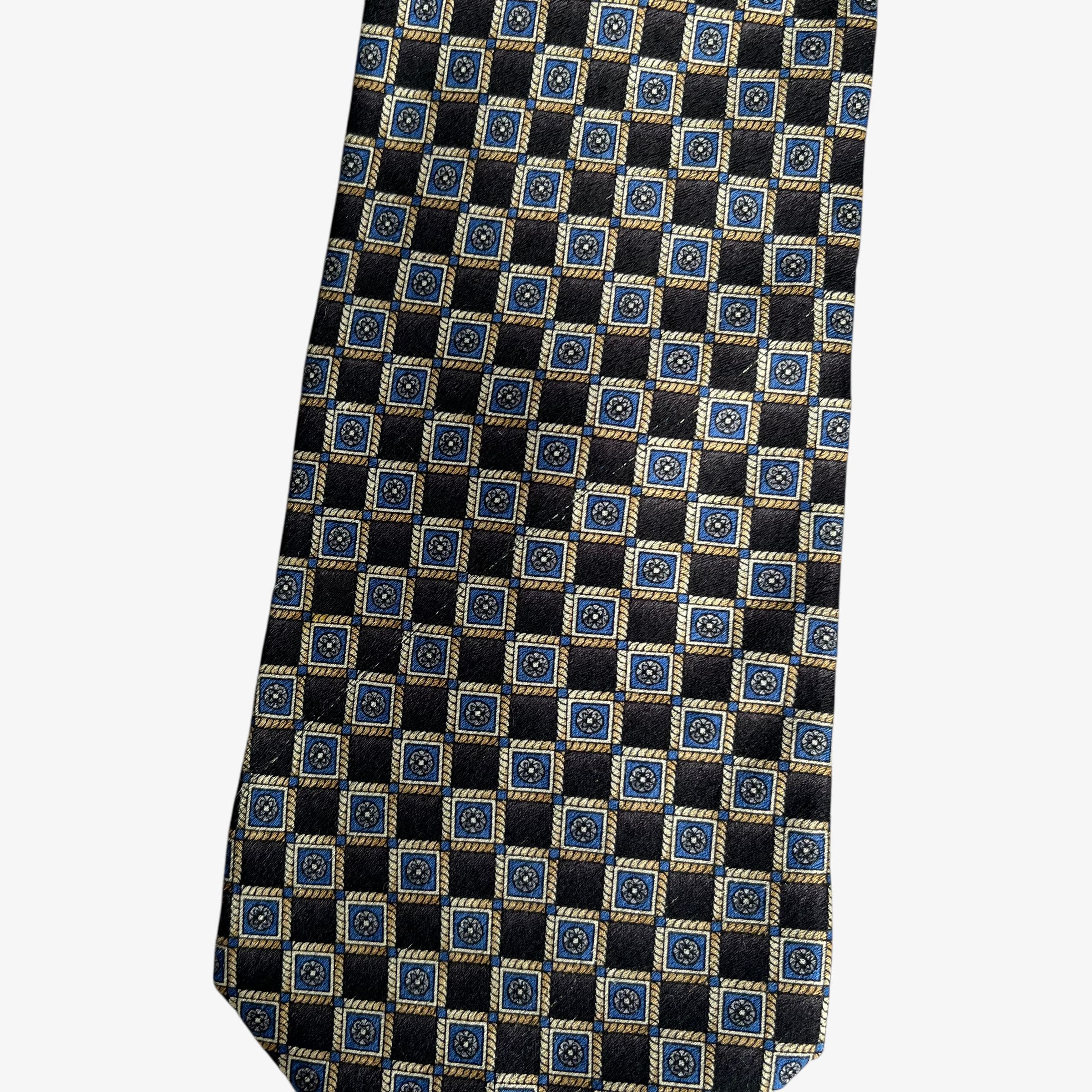 Pierre Cardin Vintage 90s Pierre Cardin Checkered Art Deco Print Silk Tie Size ONE SIZE - 4 Thumbnail