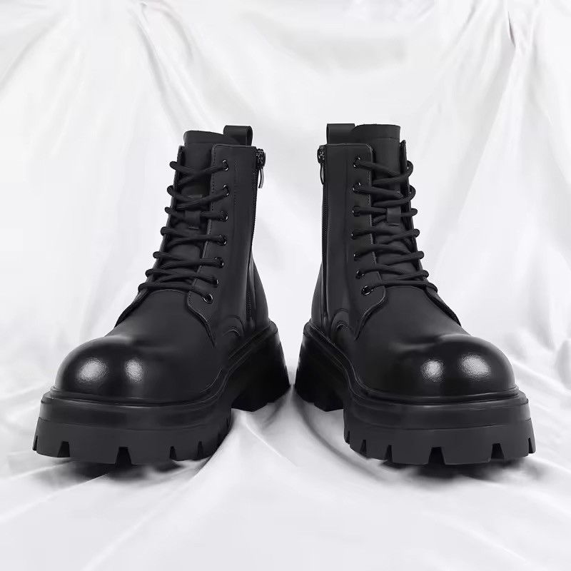 Japanese Brand Split Leather Chunky Combat Boots Size US 9.5 / EU 42-43 - 4 Thumbnail