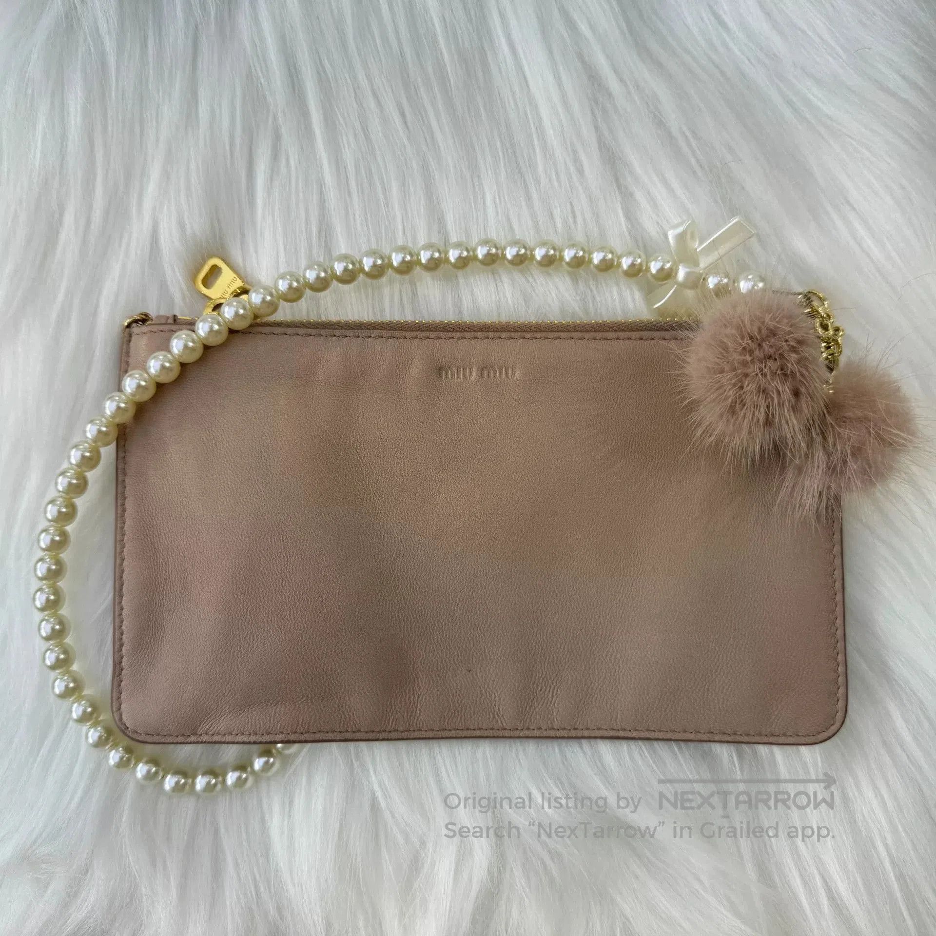 Miu Miu MiuMiu Pearl Chain Shoulder Bag. Size ONE SIZE - 8 Thumbnail