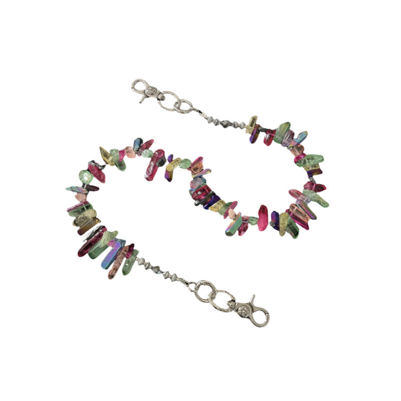 Jewelry Multicolor Crystal Beaded Wallet Chain, Pants Chain Size ONE SIZE - 6 Thumbnail