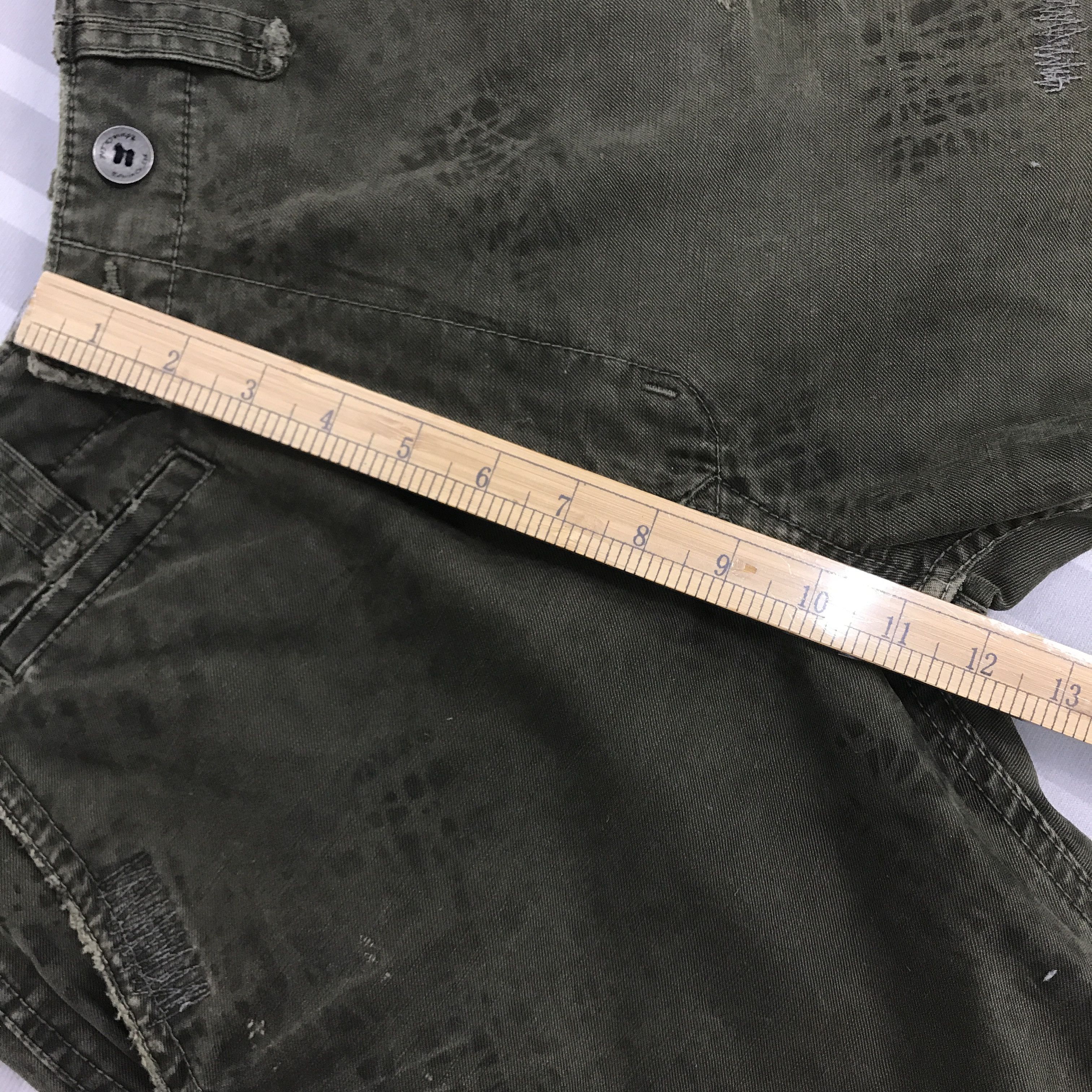 Edwin × Vintage Vintage Edwin 505 Khaki Drak Green Distressed jeans Size US 30 / EU 46 - 9 Thumbnail