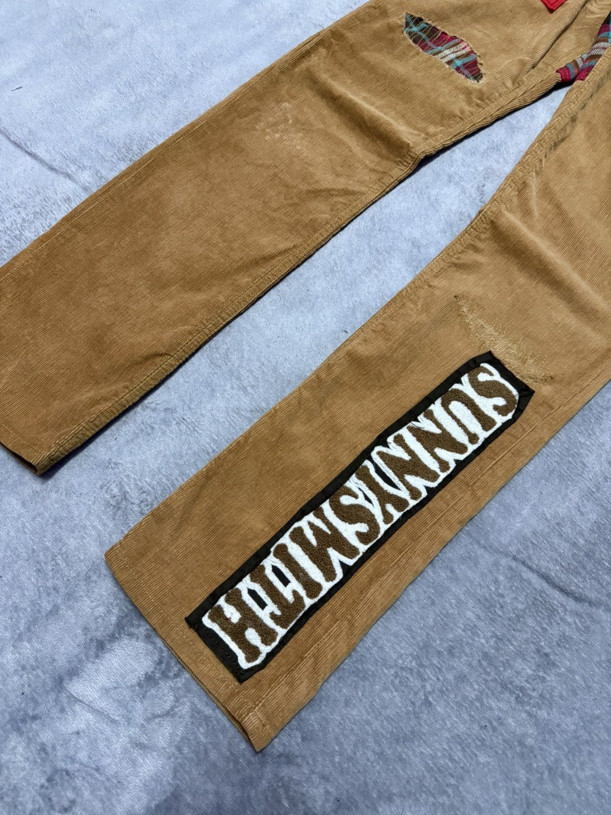GOSTAR DE FUGA × Hysteric Glamour Sunny Smith Japan Hybrid Constructed Boro Corduroy Pants Size US 30 / EU 46 - 7 Thumbnail