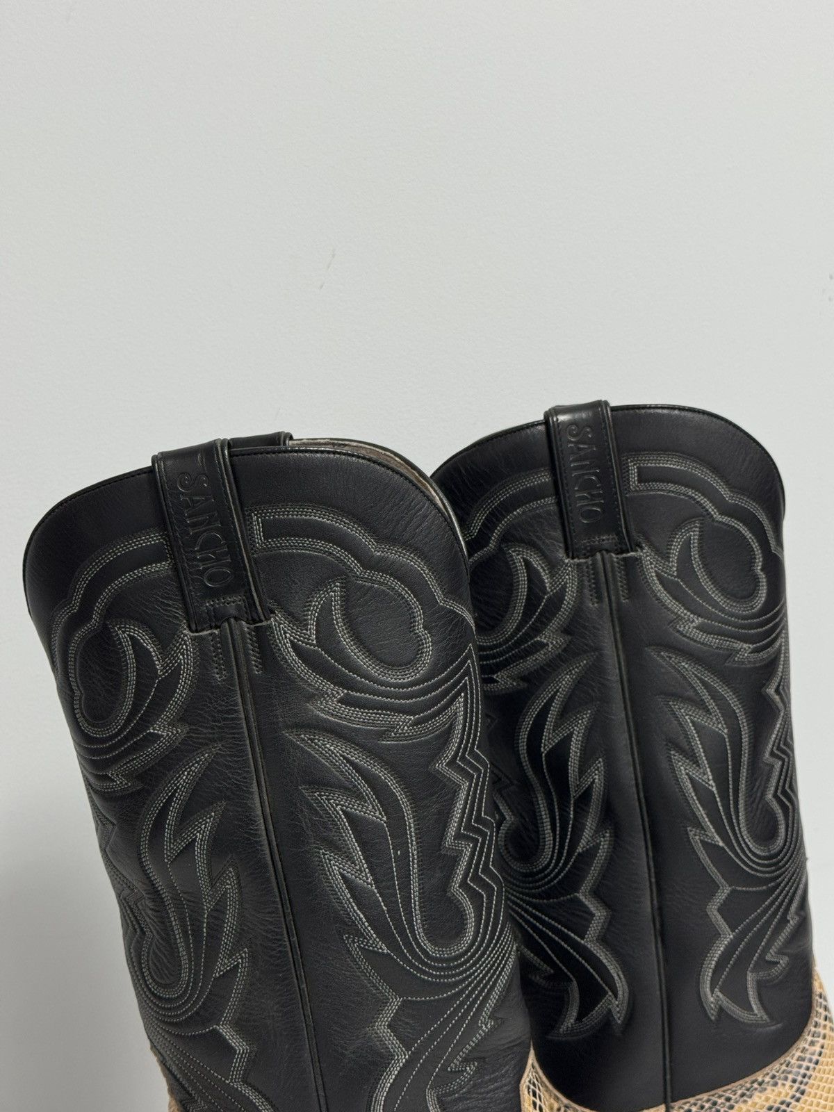Sancho Boots Sancho leather Western Cowboy Boots Black snake size 45 Size US 11 / EU 44 - 2 Thumbnail