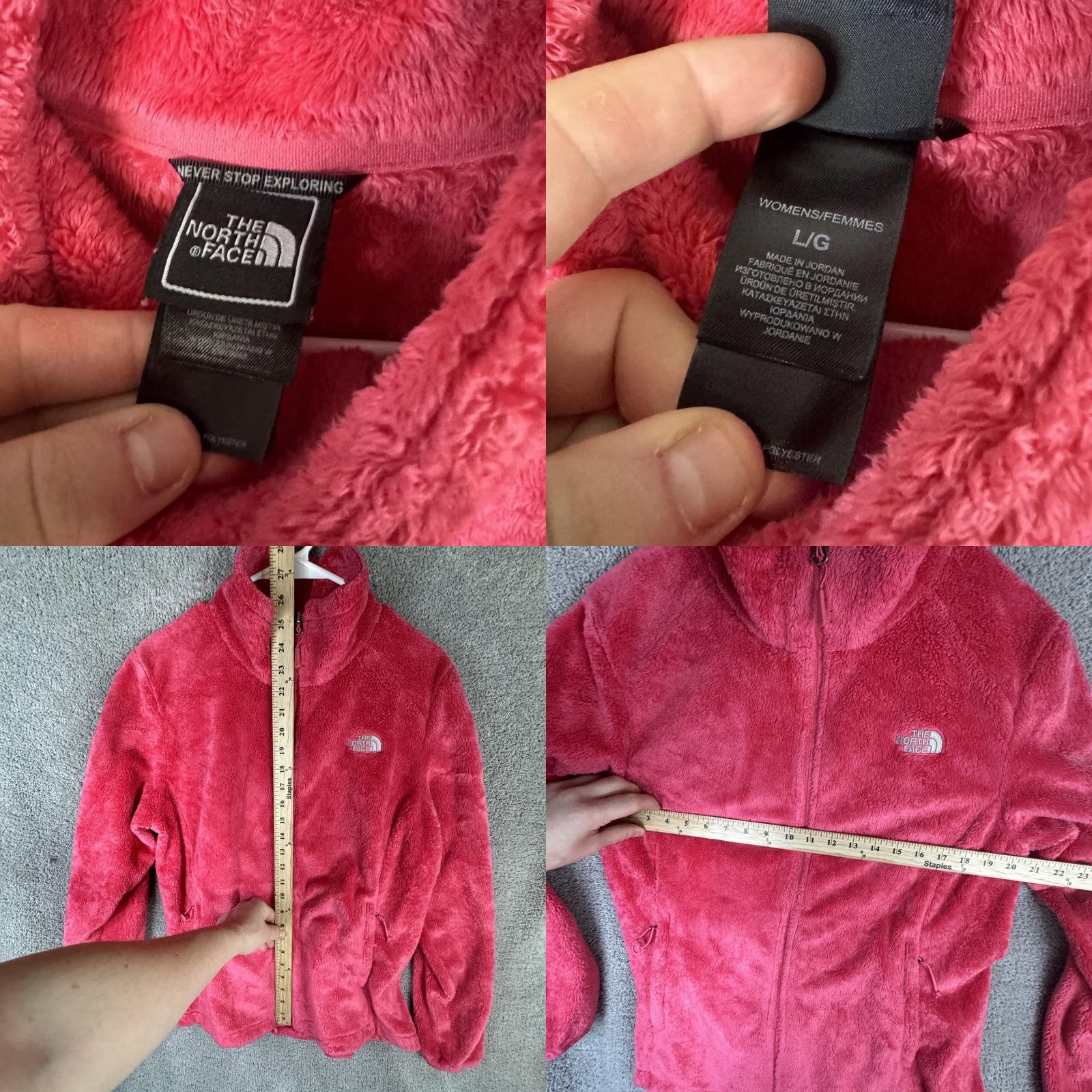 The North Face The North Face Womens Fleece Jacket Pink L Full Zip Warm Soft Plush Fuzzy Jacket Parking Style? Size L / US 10 / IT 46 - 8 Thumbnail