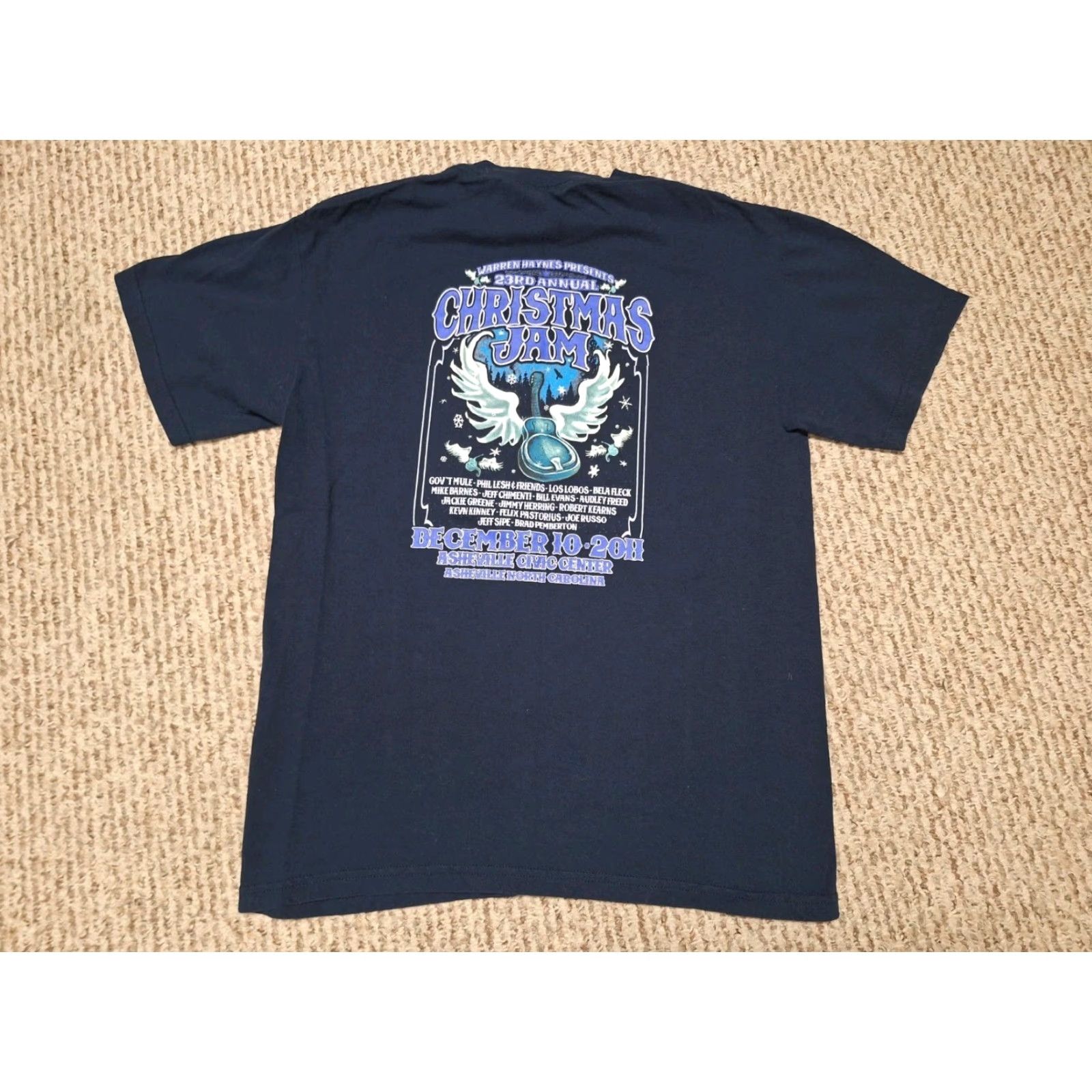 Vintage Warren Hayes Shirt Mens M Christmas Jam Asheville NC Band Tour 2011 Phil Lesh Size US M / EU 48-50 / 2 - 2 Thumbnail