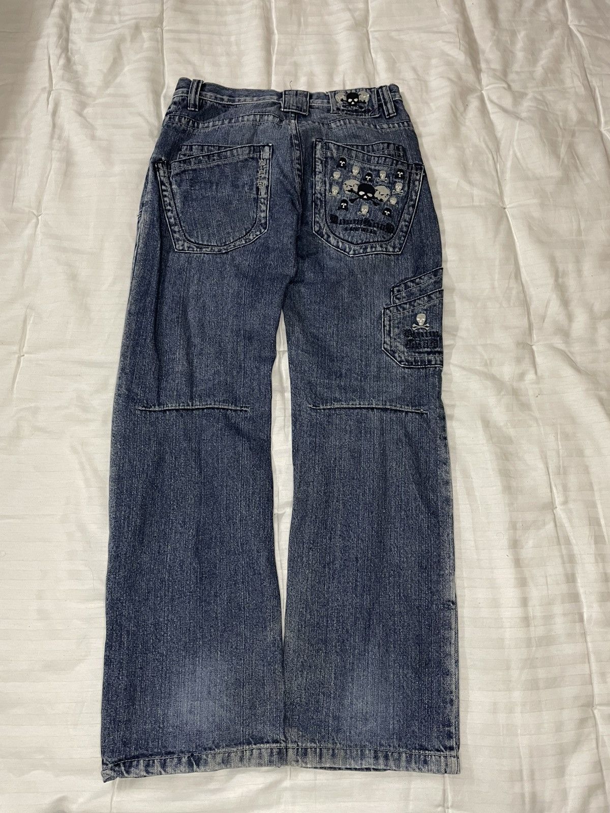 Le Grande Bleu (L.G.B.) LGB SKULL WOLF PATCH DENIM | Grailed