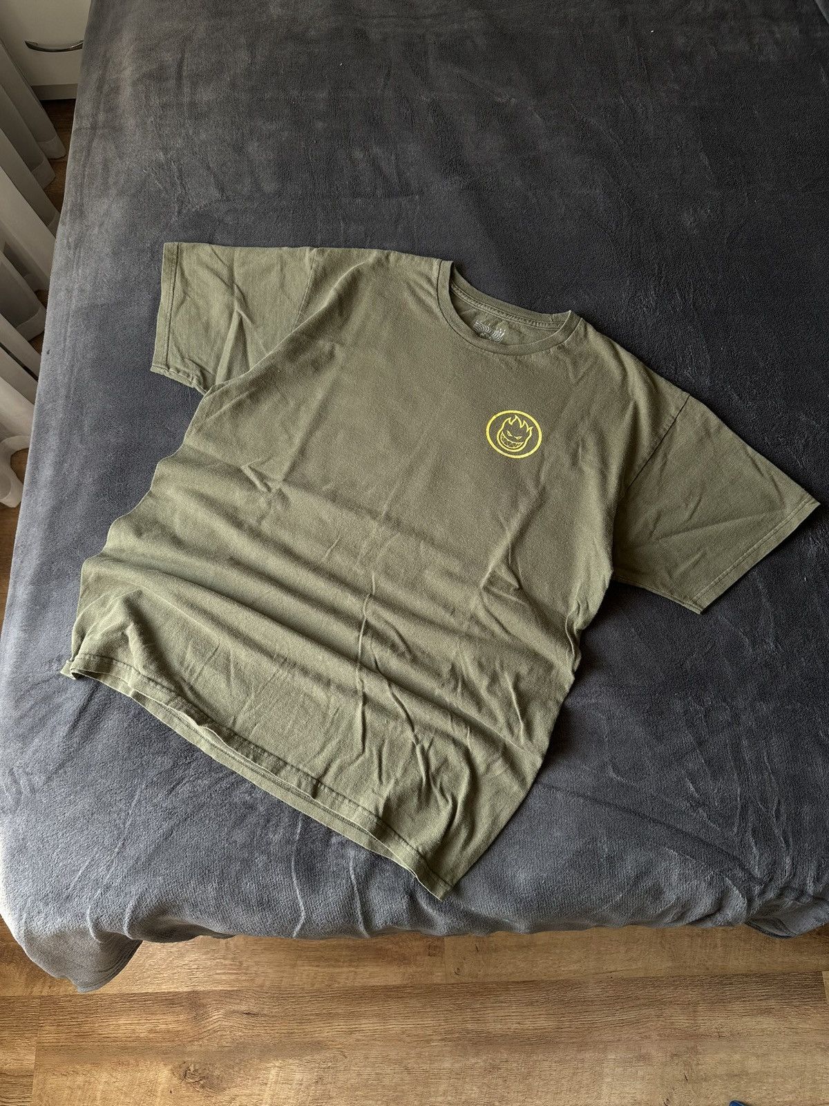 Spitfire × Vintage Vintage Spitfire Khaki Logo Tee Skater BMX Size US XL / EU 56 / 4 - 1 Thumbnail