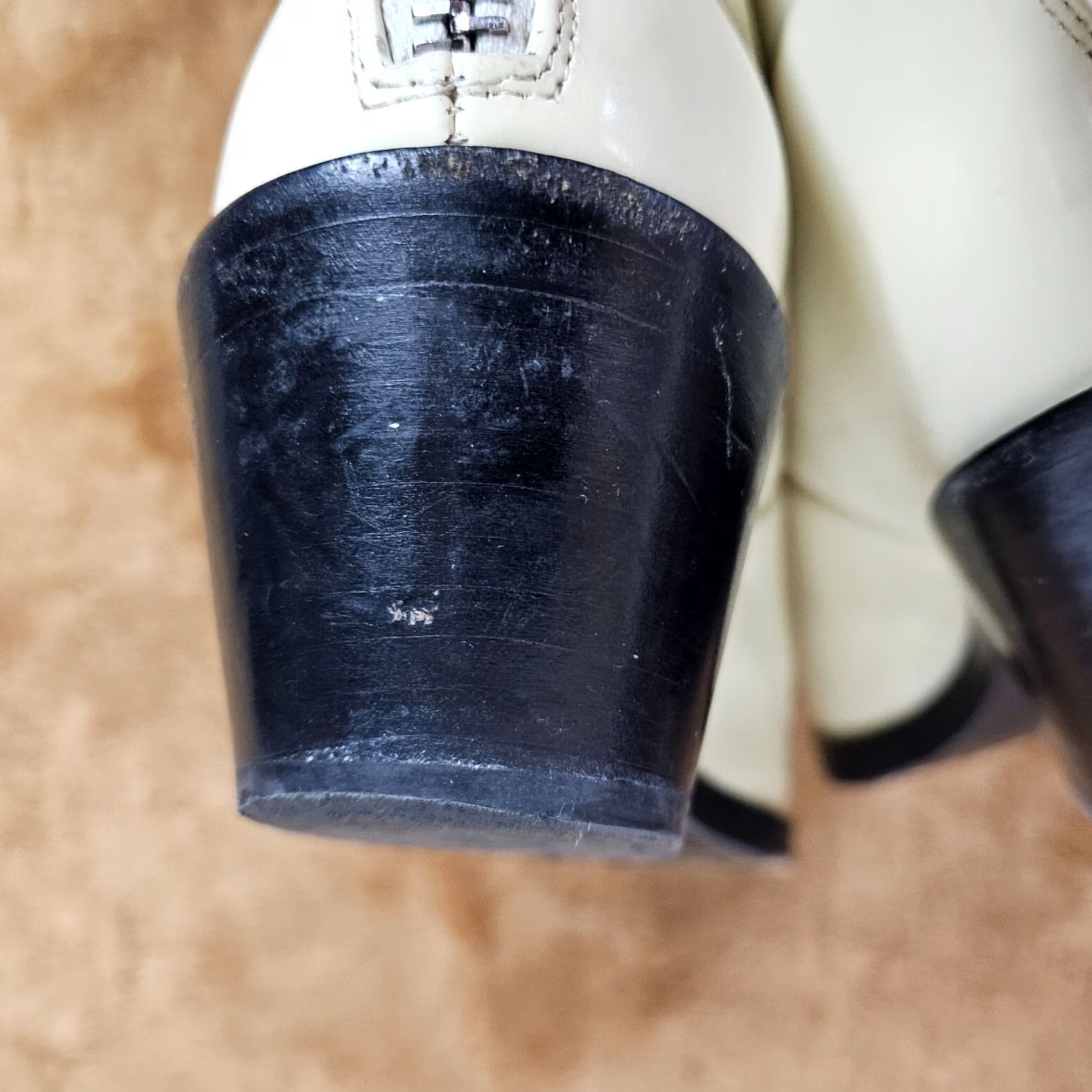 Jil Sander Jil Sander Western Ankle Boots Ivory Pointed Toe Zip Leather Heel Block Size 37 Women Footwear Shoes 37 Ivory Western Boots Womens Size US 7 / IT 37 - 7 Thumbnail