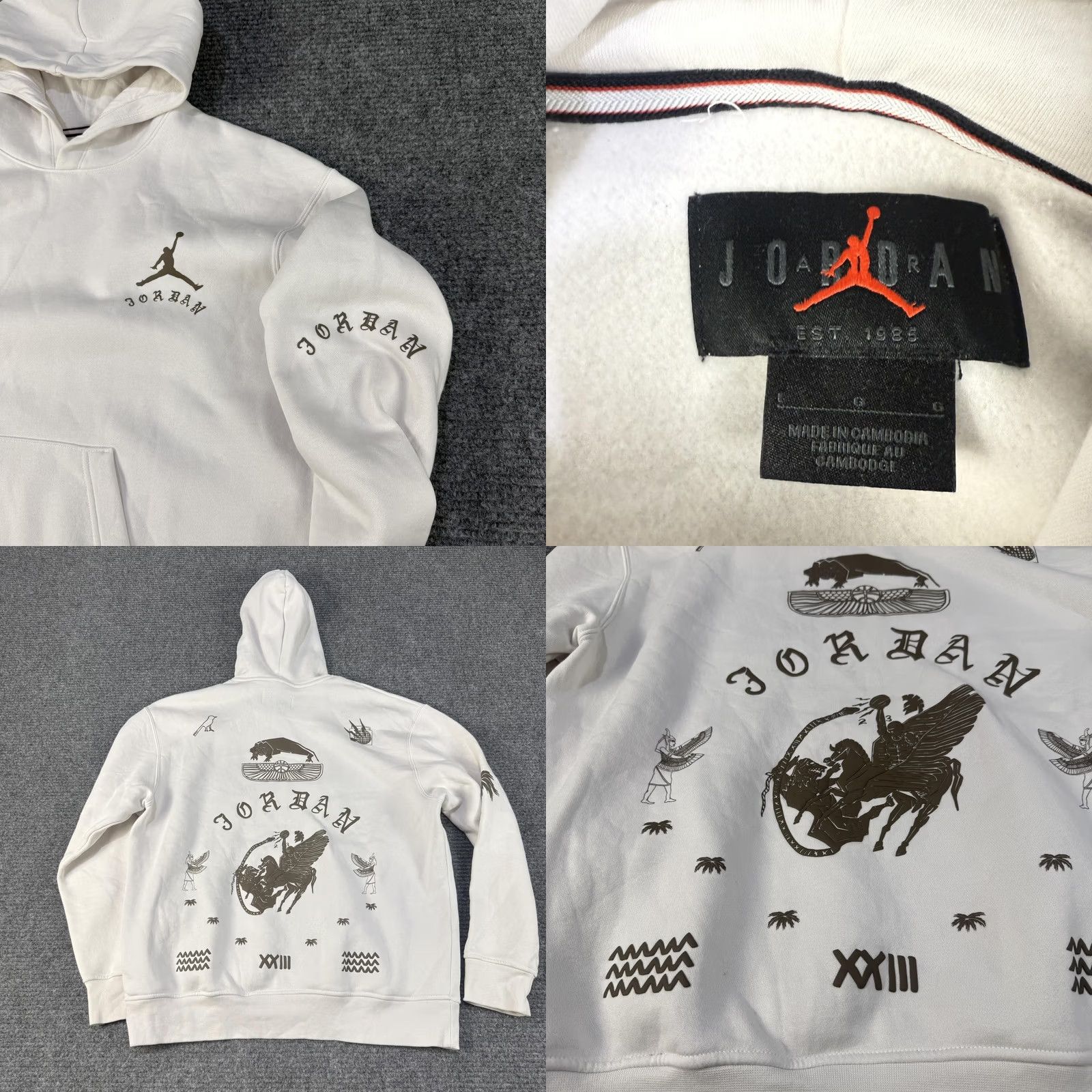 Jordan Brand Jordan Pullover Hoodie Mens Large White Artist Series Jumpman Graphic DX9706-030 Size US L / EU 52-54 / 3 - 8 Thumbnail