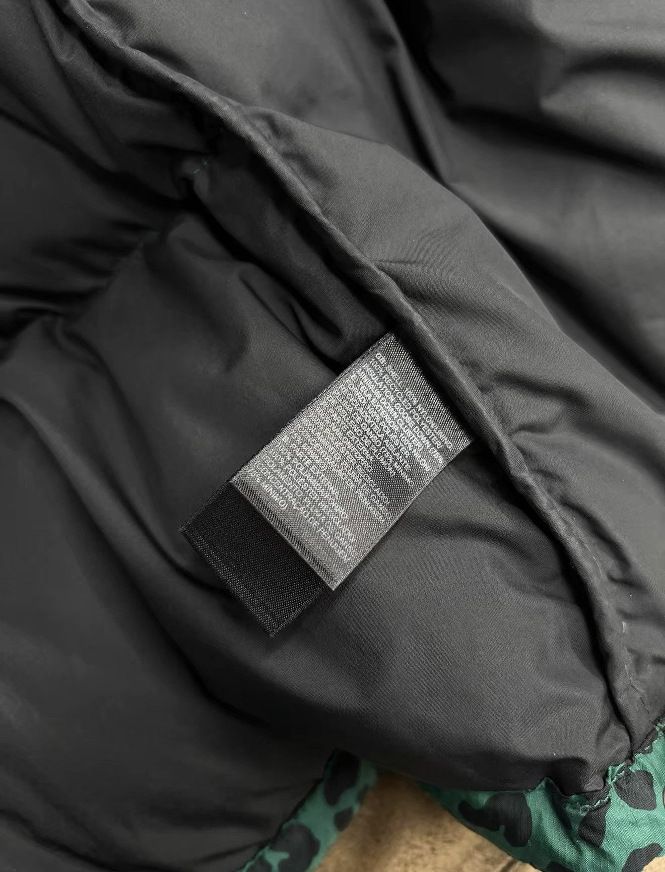 Supreme 11fw tnf north face green leopard nuptse Jacket