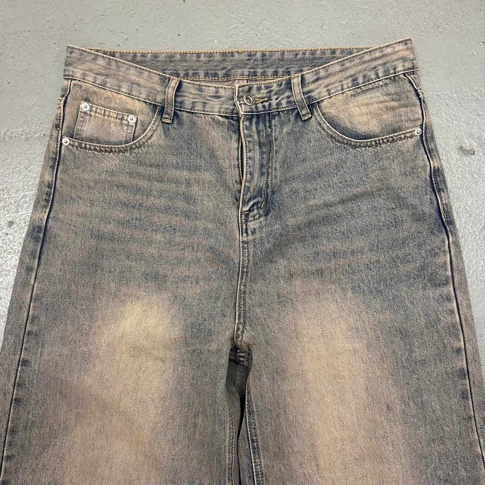 Vintage Vintage Baggy Y2k Urban Wide Leg faded Skater Jeans Men 28W Size US 28 / EU 44 - 4 Thumbnail