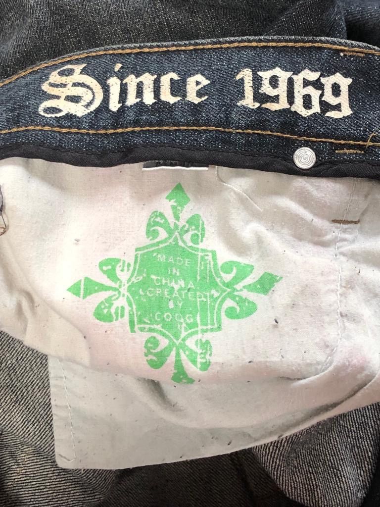 Coogi Baggy Jeans Embroidered Ice Logo
