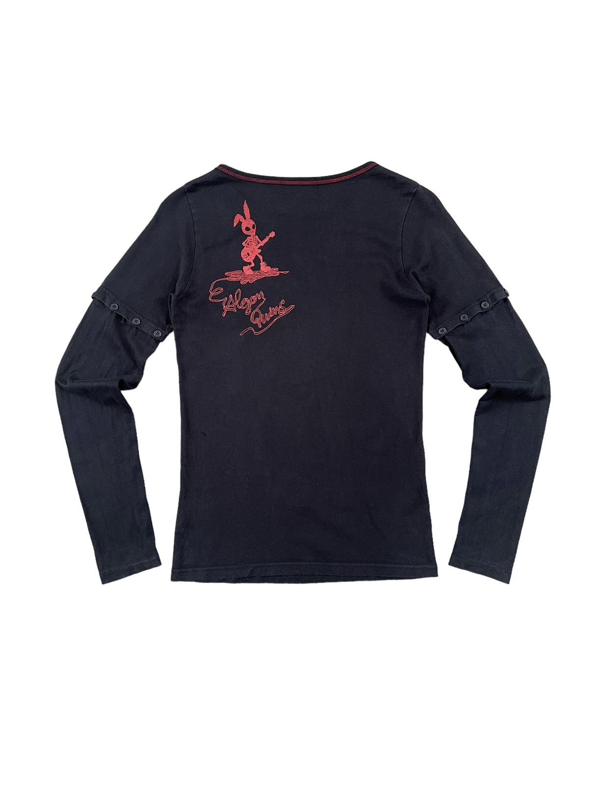Japanese Brand Algonquins Dead Goth Bunny Shirt Size XS / US 0-2 / IT 36-38 - 3 Thumbnail