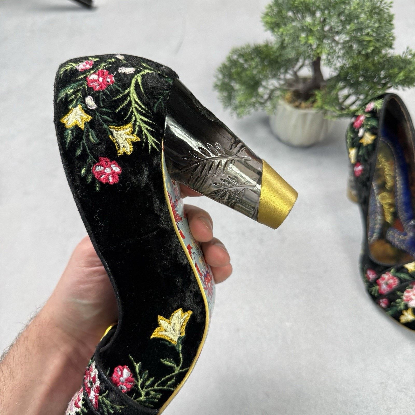 Vintage Irregular Choice Men Floral Heels Avant Garde Pumps 39 Us 9 Size US 9 / IT 39 - 9 Thumbnail