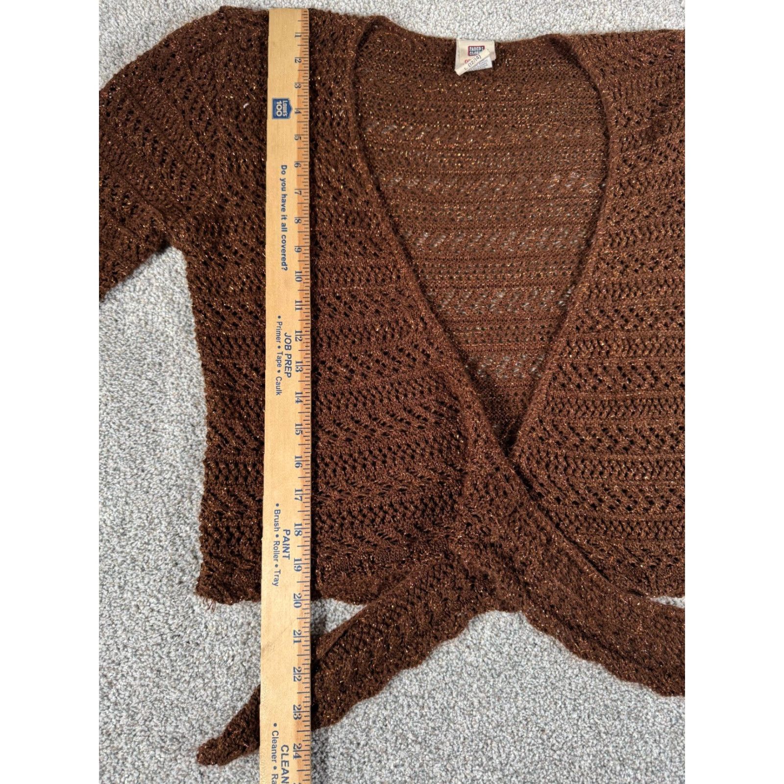 Faded Glory VINTAGE Faded Glory Cardigan Womens L Large Crocheted Glittery 90s Y2K Sweater Size L / US 10 / IT 46 - 7 Thumbnail
