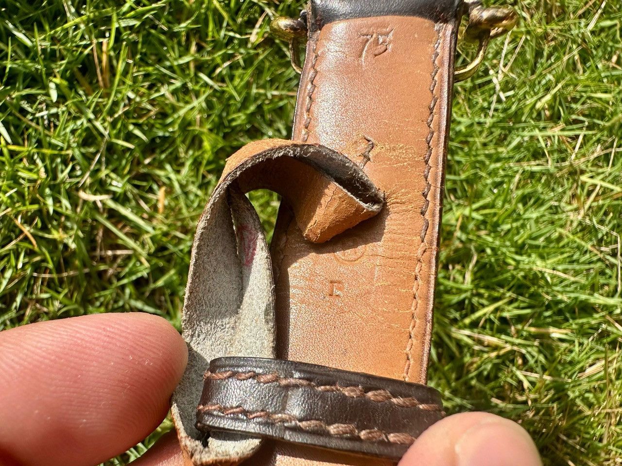 Hermes Authentic Authentic Vintage Hermes Gold Buckle Leather Belt Size ONE SIZE - 5 Thumbnail