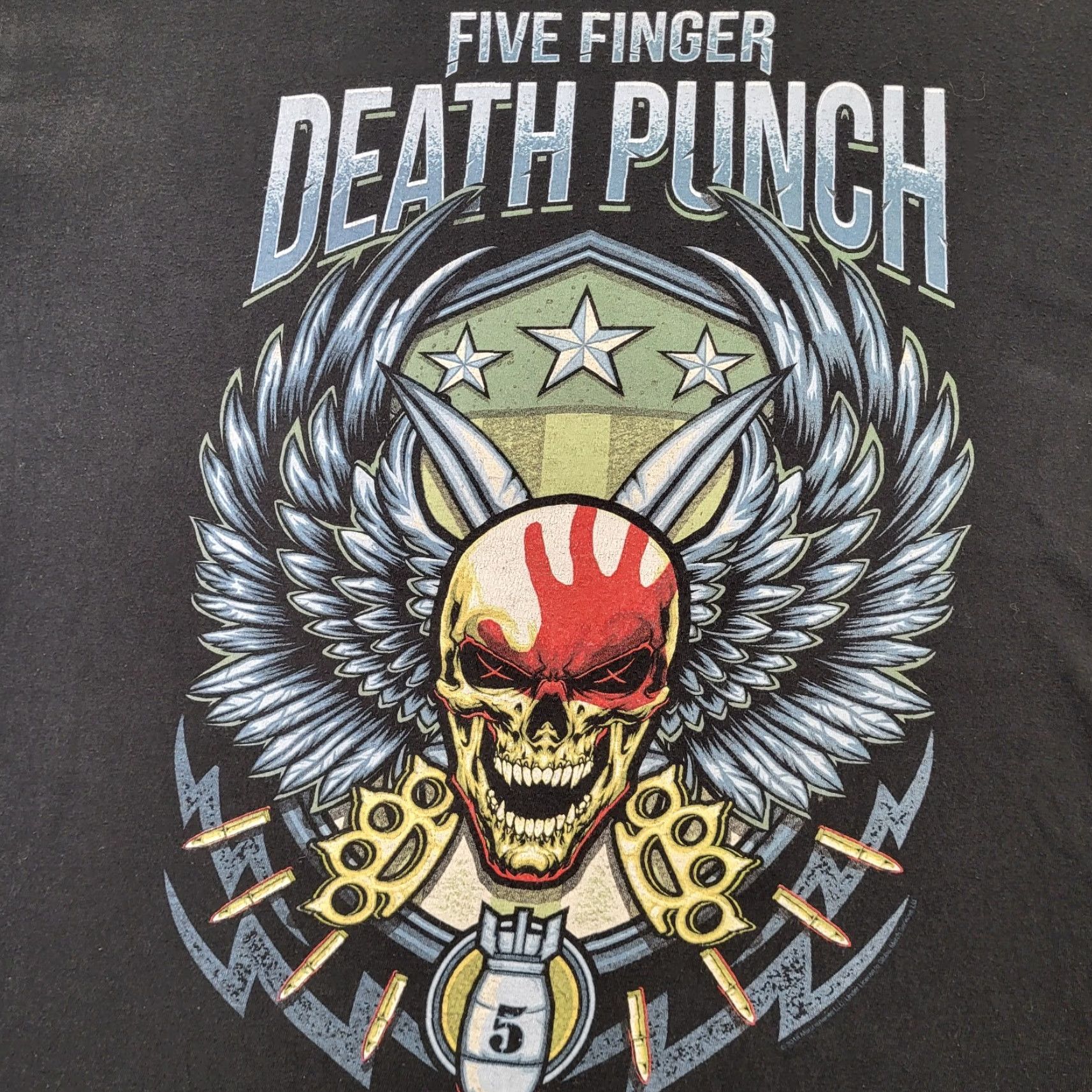 Vintage Five Finger Death Punch Tour Tshirt Mens Size XL 2018 Concert Black Winged Skull Size US XL / EU 56 / 4 - 7 Thumbnail