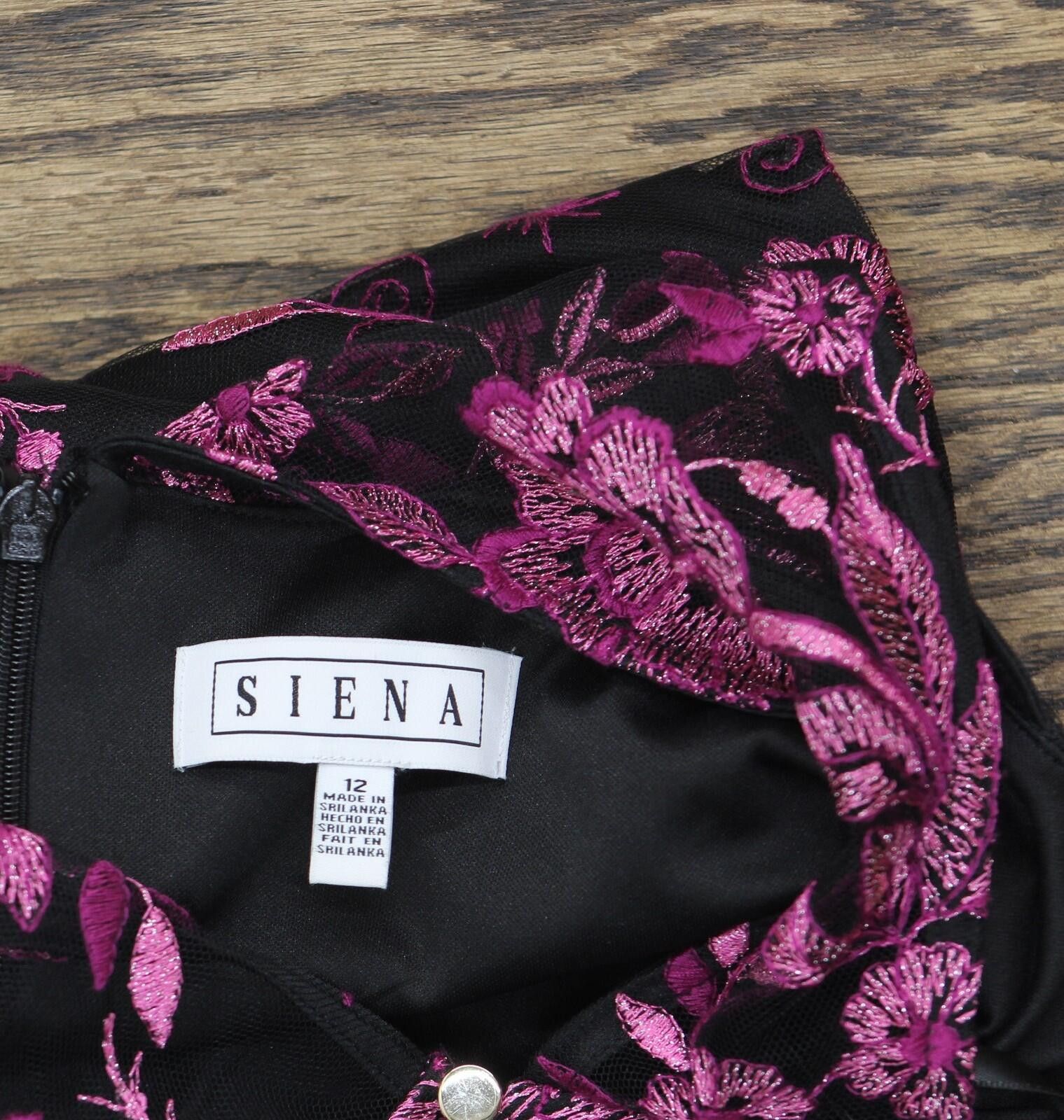 Signal Sport Nwt Siena Sleeve Dress Satp1126 Fuchsia Pink / Black 12 Size XL / US 12-14 / IT 48-50 - 5 Thumbnail