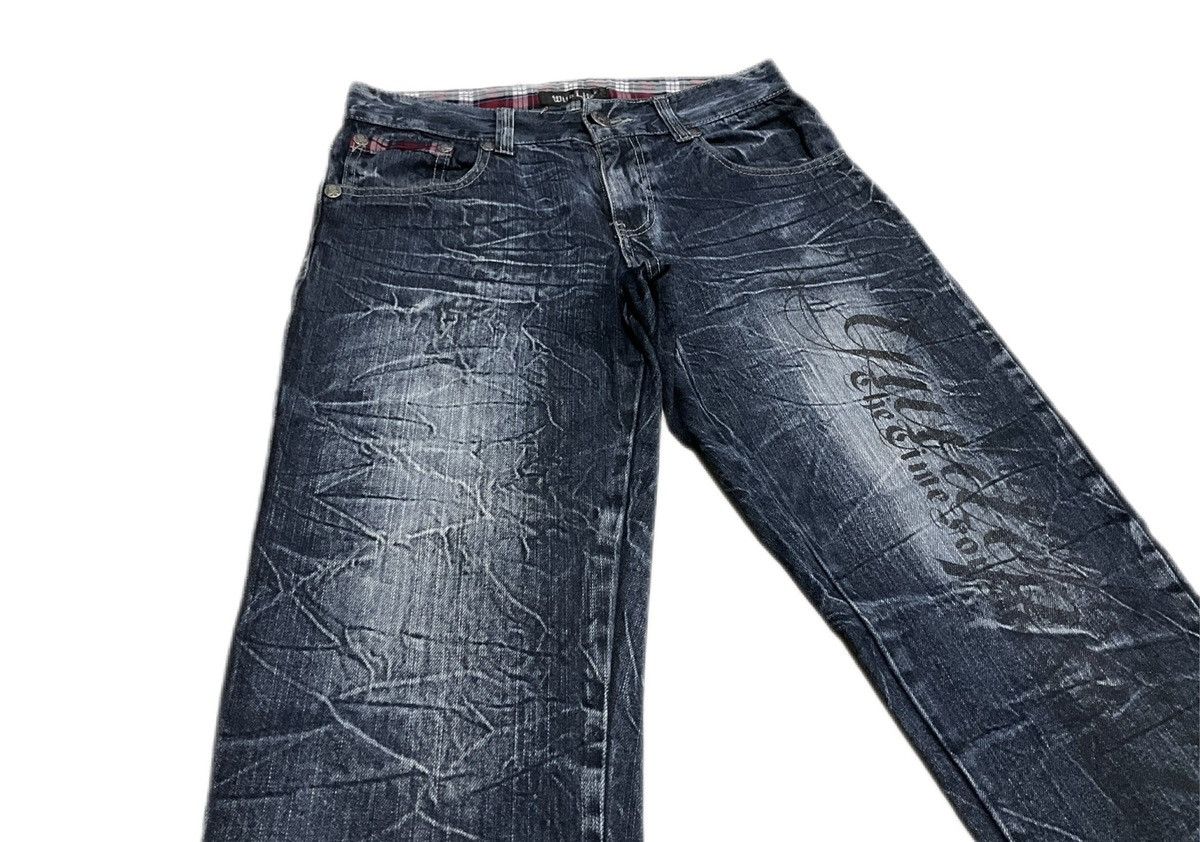 Hysteric Glamour × If Six Was Nine × Japanese Brand 🔥Sick Y2K Wild Life Poem Denim Skull Faded Clawmark Size US 30 / EU 46 - 2 Thumbnail