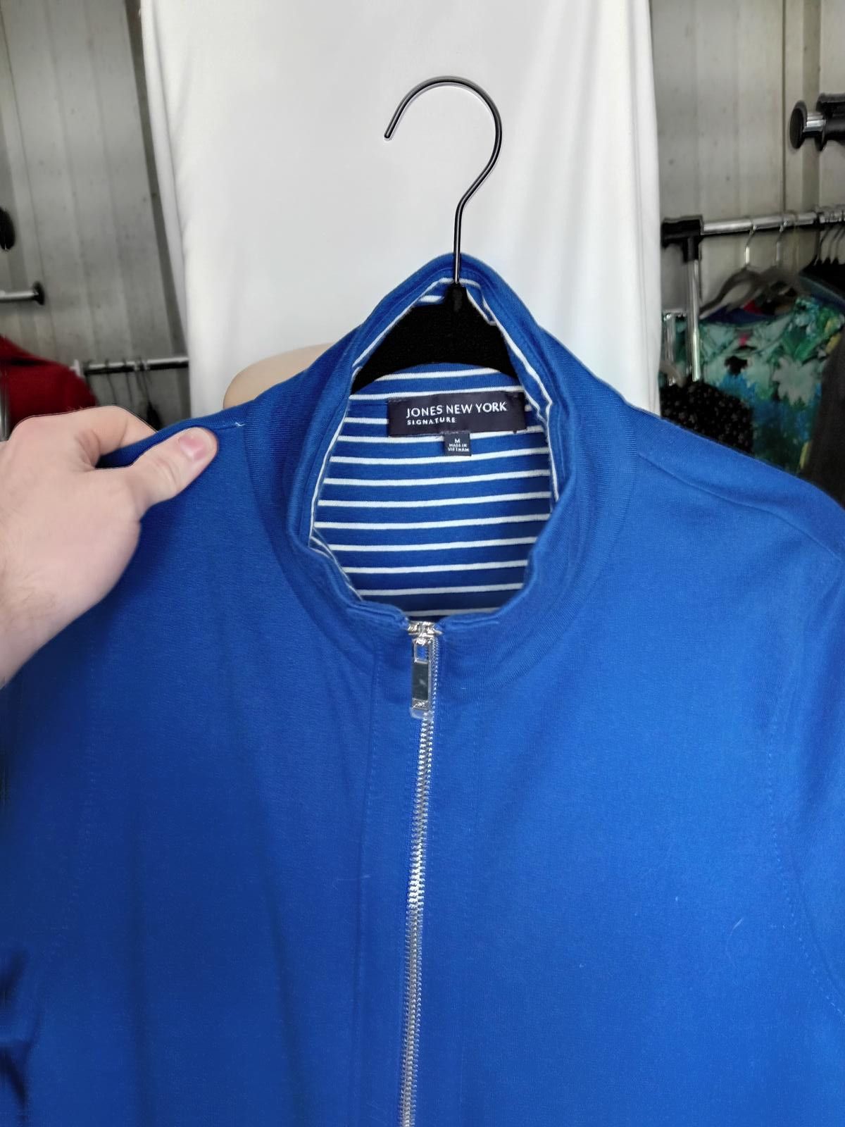 Jones New York Jones New York Signature Blue Zip-Up Jacket Size M / US 6-8 / IT 42-44 - 3 Thumbnail