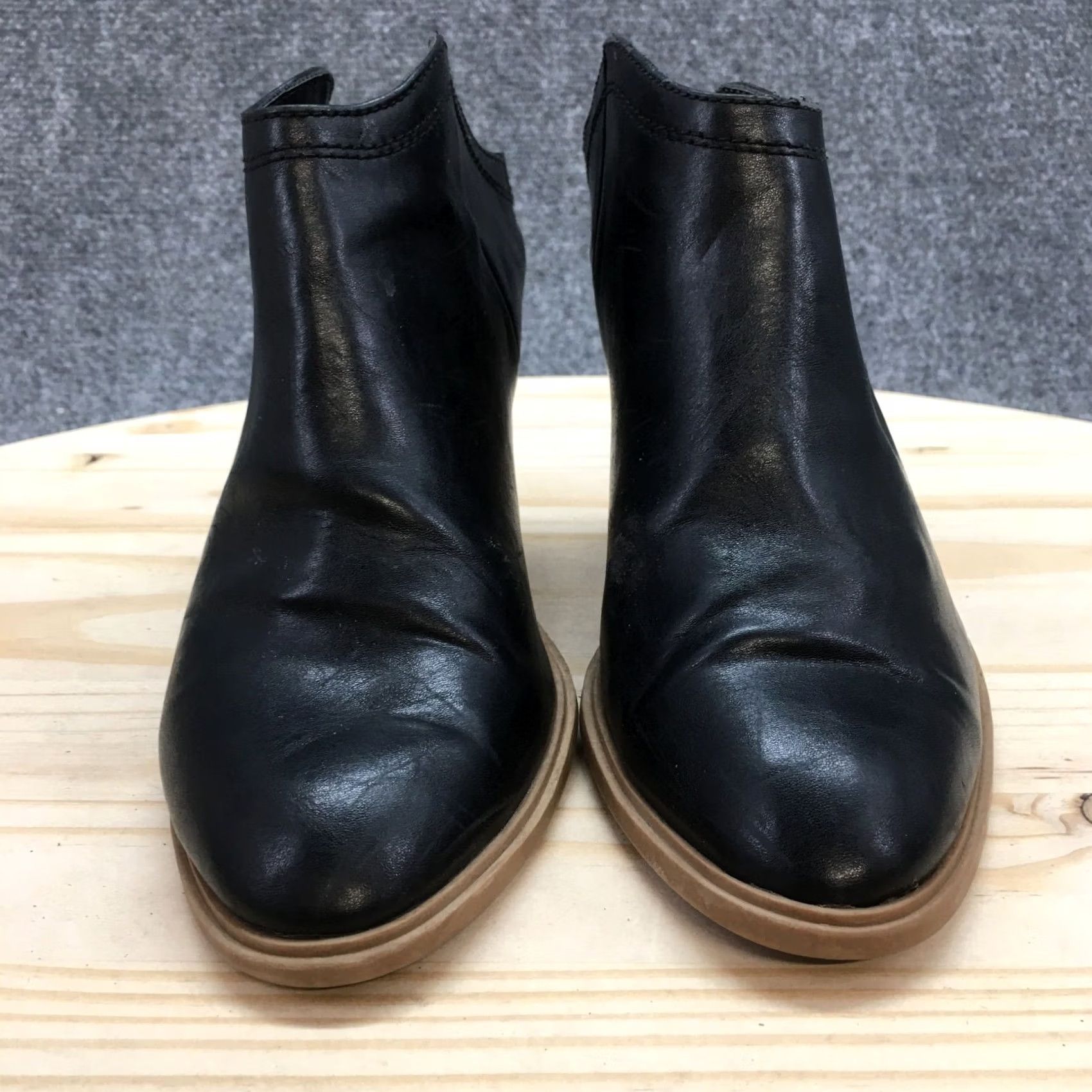Dolce Vita Dolce Vita Sandals Womens 7.5 Mules Clogs High Heels Black Leather Slip On Women's Sandals Size US 8 / IT 38 - 6 Thumbnail