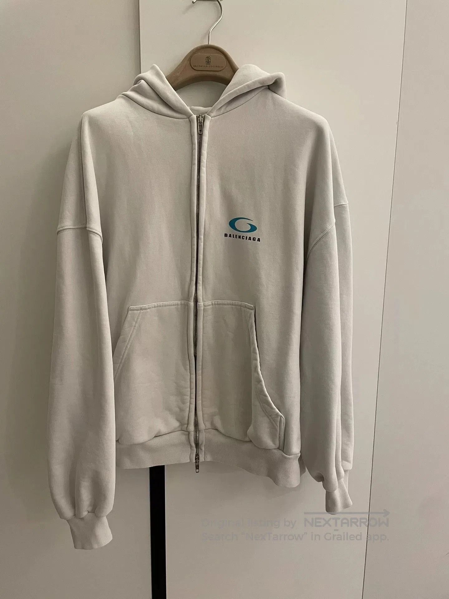 Balenciaga 24aw Loop Sports Zip Hoodie.